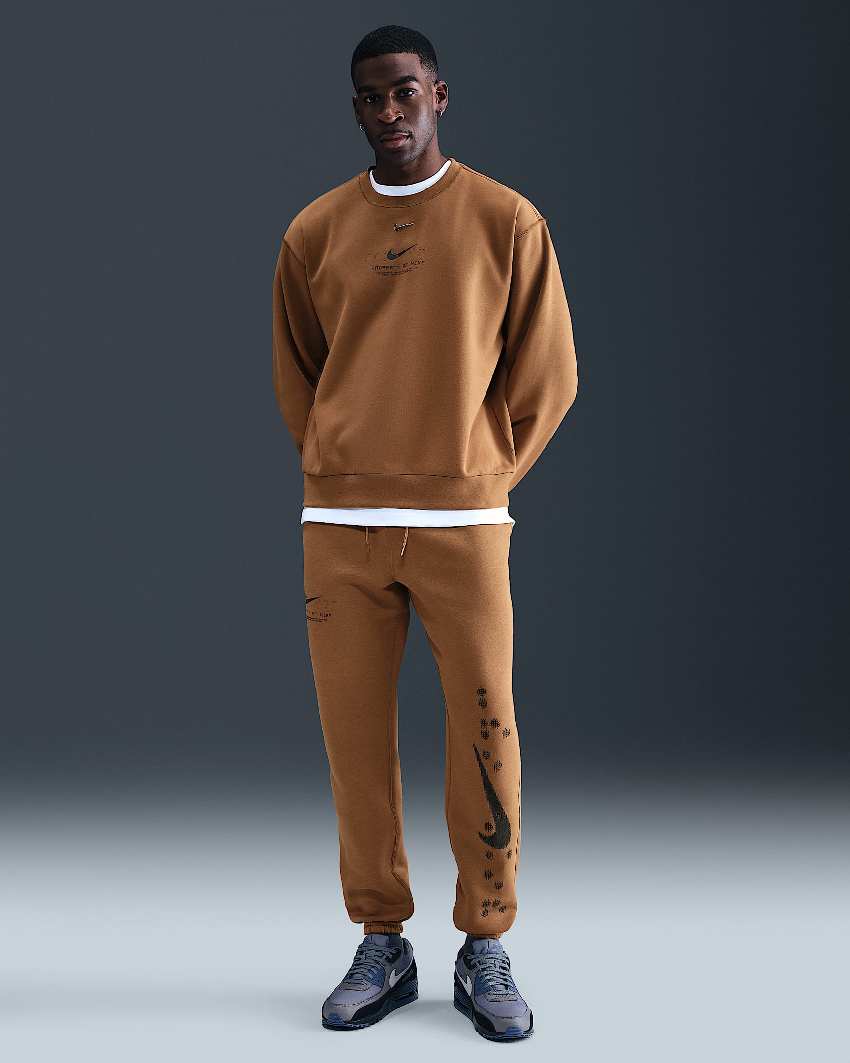 Nike Sportswear Club Men's Cuffed Fleece Pants - Ale Brown