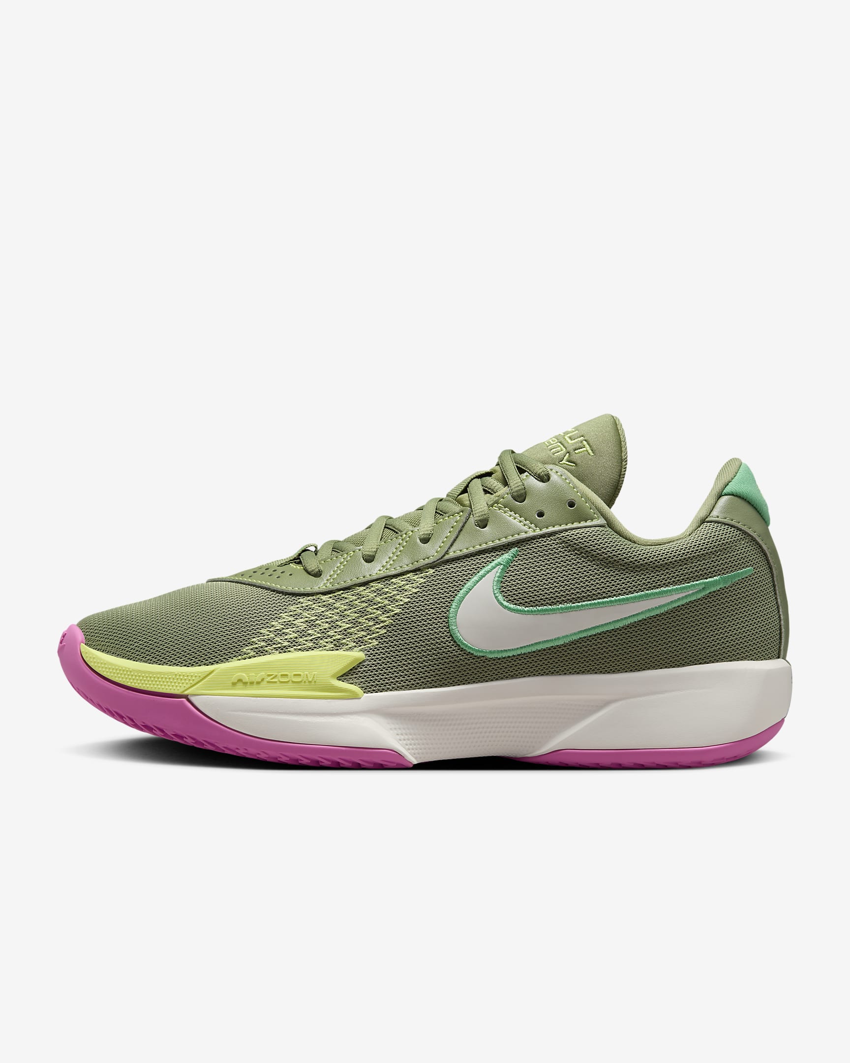 Nike G.T. Cut Academy Basketball Shoes - Oil Green/Spring Green/Light Lemon Twist/Sail