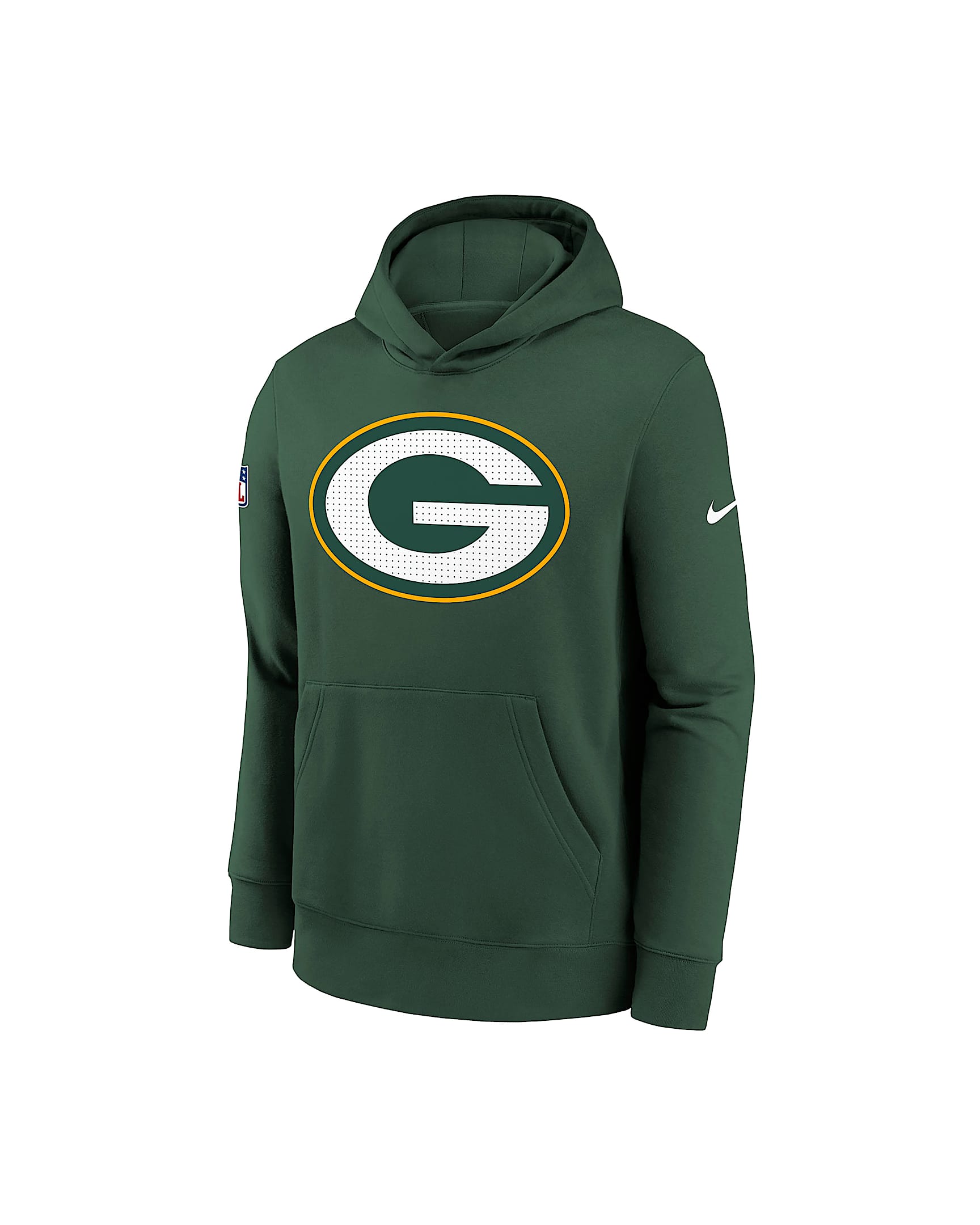 Green Bay Packers Sideline Club Big Kids' Nike NFL Pullover Hoodie - Green