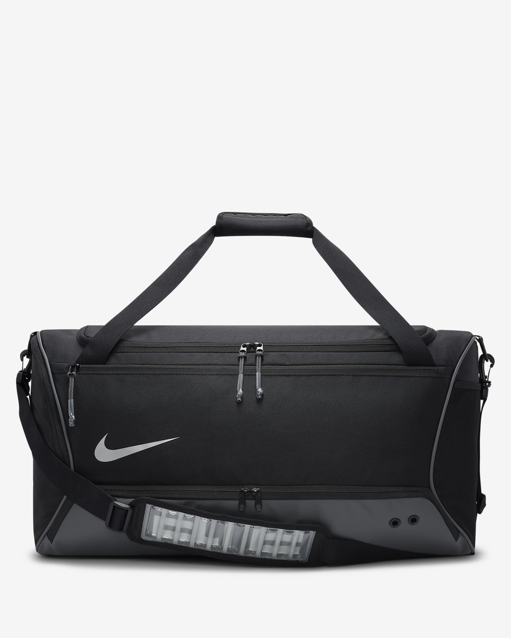 Nike Hoops Elite Duffel Bag (57L) - Black/Iron Grey/Metallic Silver