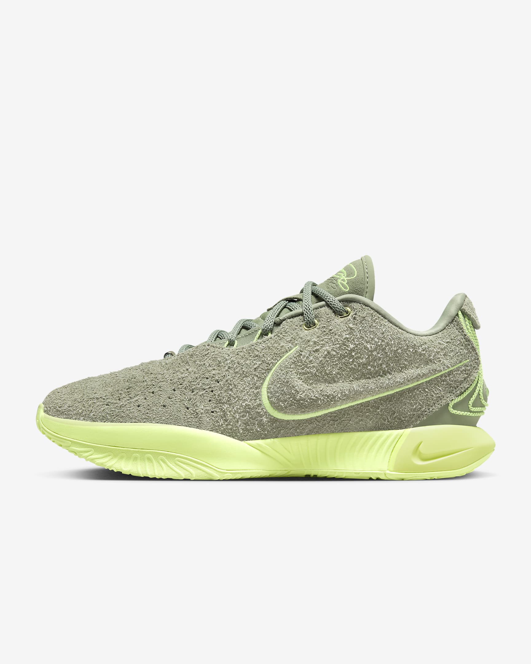 LeBron XXI EP Basketball Shoes - Oil Green/Volt/Volt