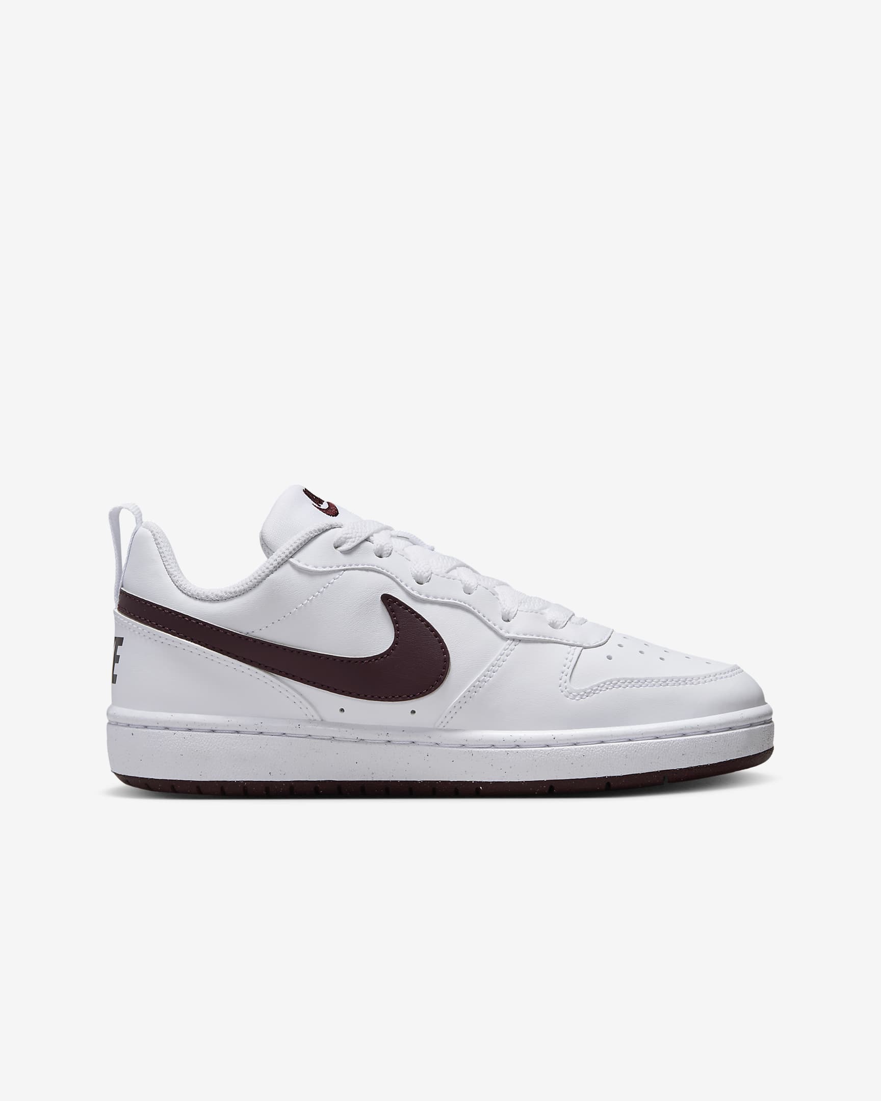 รองเท้าเด็กโต Nike Court Borough Low Recraft - ขาว/Burgundy Crush