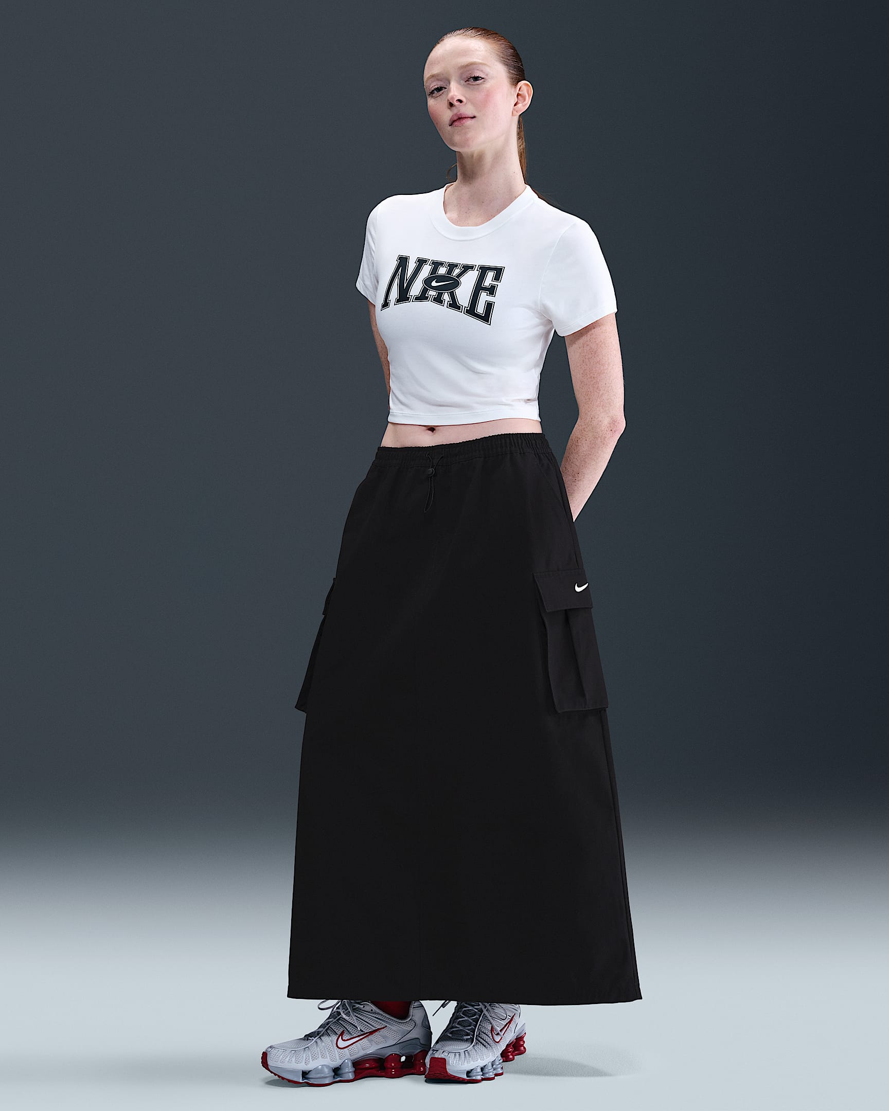 Nike Sportswear Bol Kesimli Kadın Kargo Eteği - Siyah/Sail