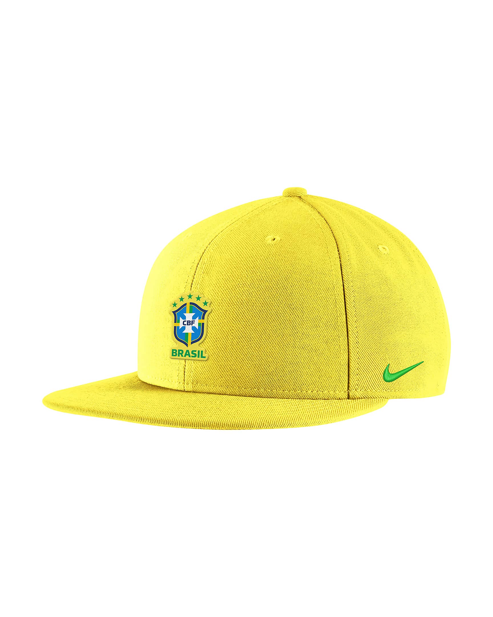 Gorra con cierre de broche a presión para niños talla grande Brasil Pro - Amarillo