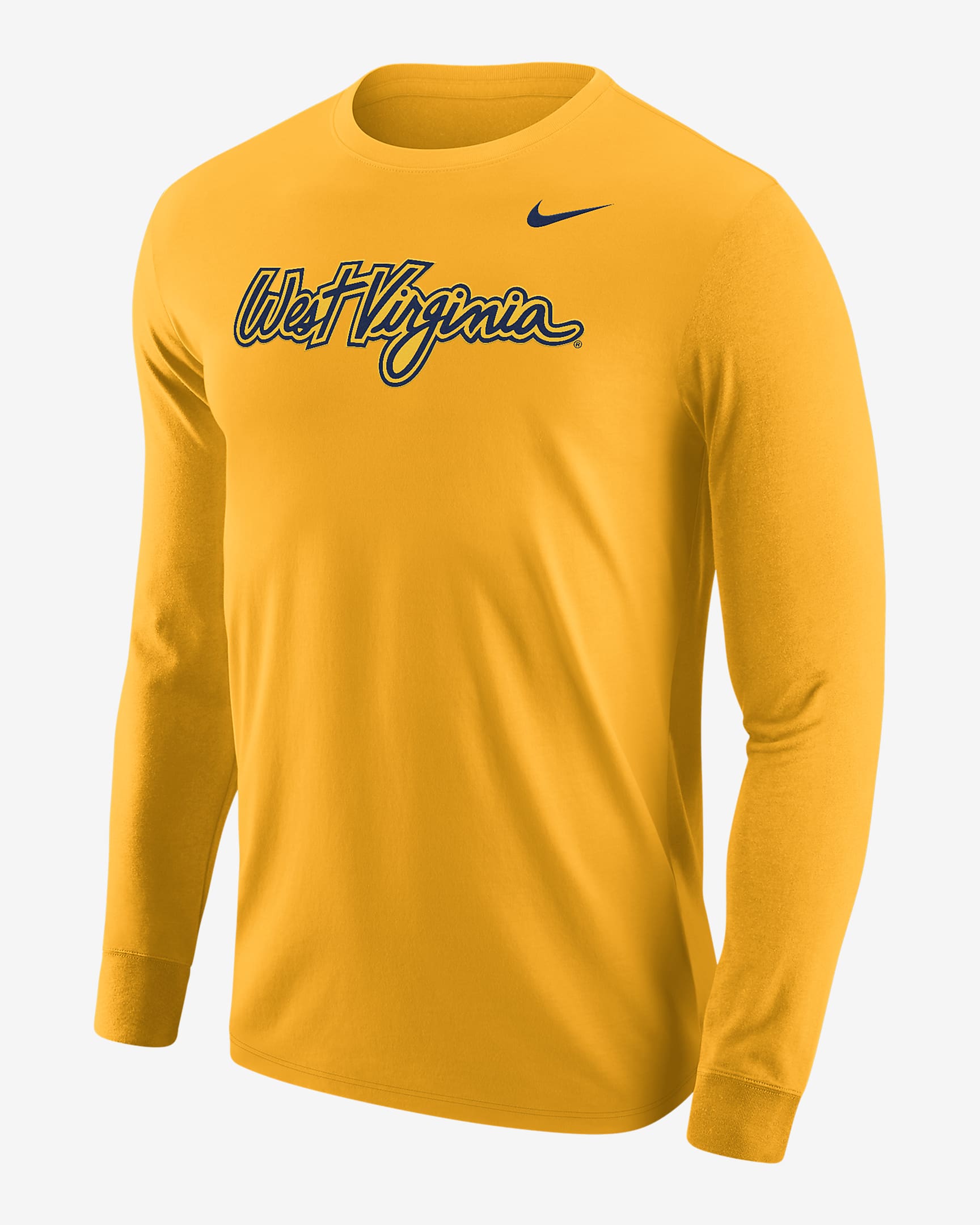 West Virginia Men's Nike College Long-Sleeve T-Shirt - University Gold