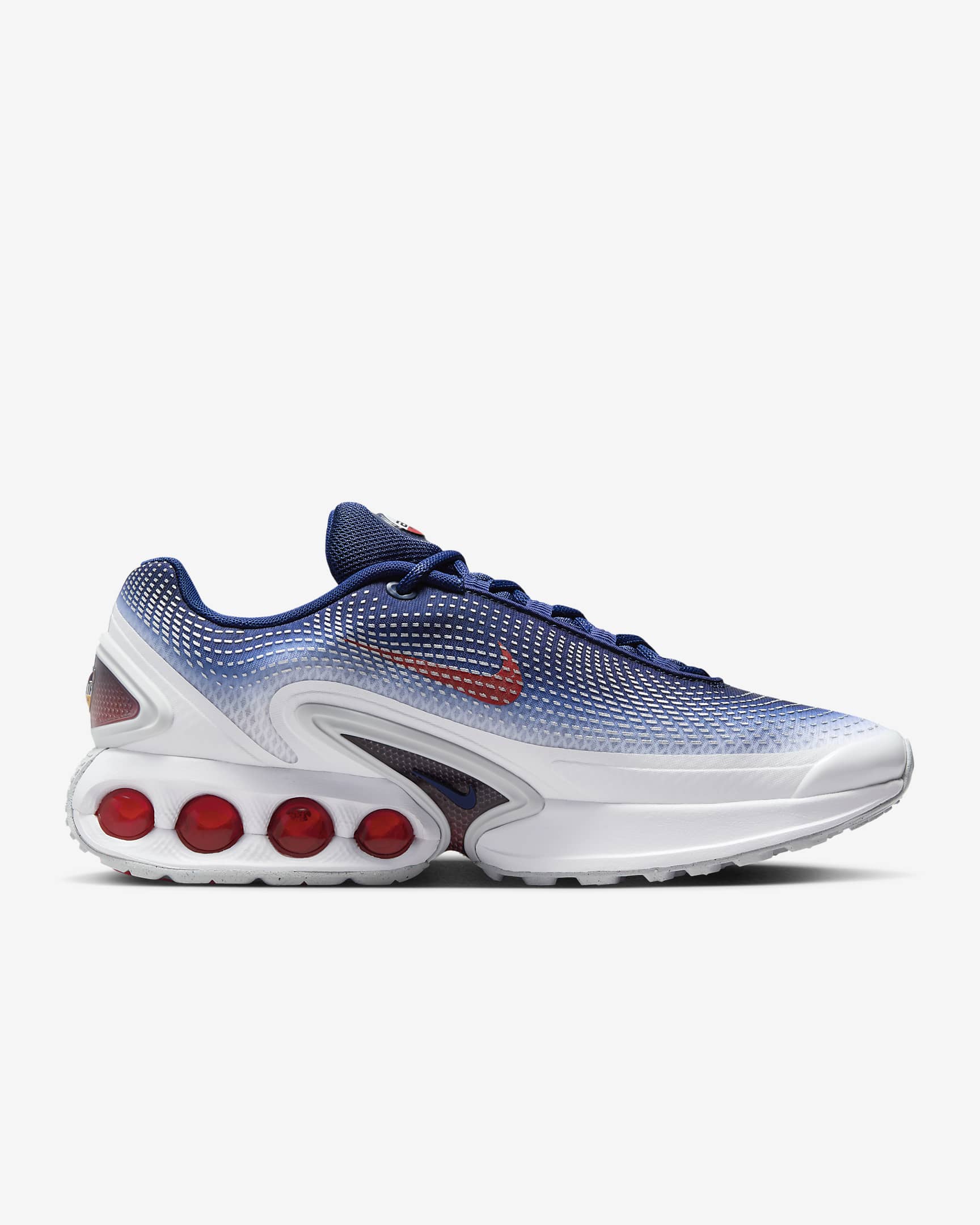 Nike Air Max Dn Men's Shoes - White/Blue Void/Metallic Silver/Bright Crimson