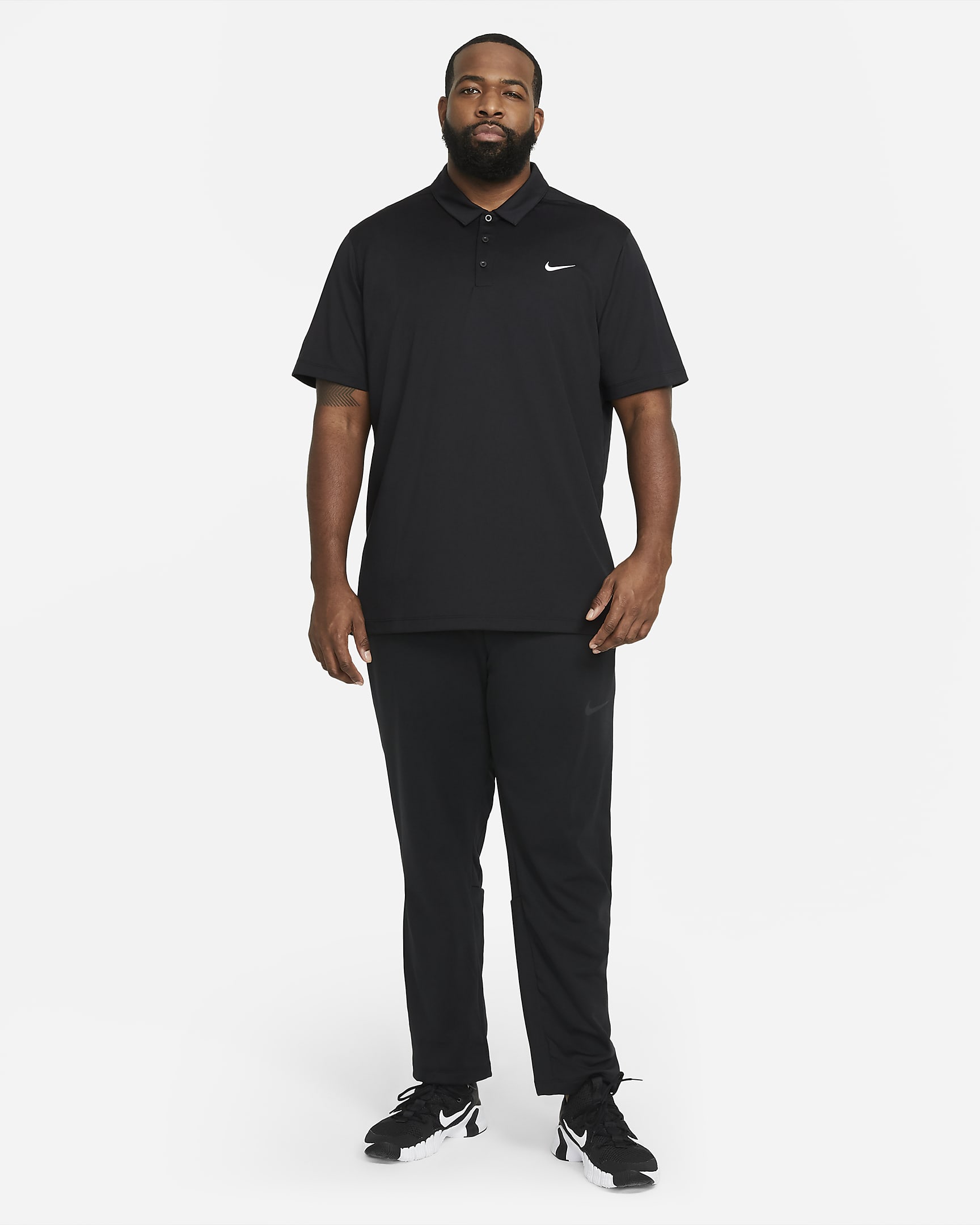 Polo de fútbol para hombre Nike - Negro/Negro/Blanco