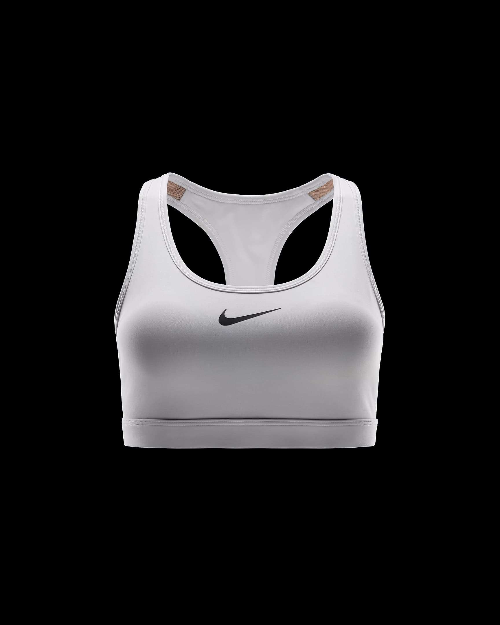 Nike Swoosh Medium-Support Women's Padded Sports Bra - White/Stone Mauve/Black