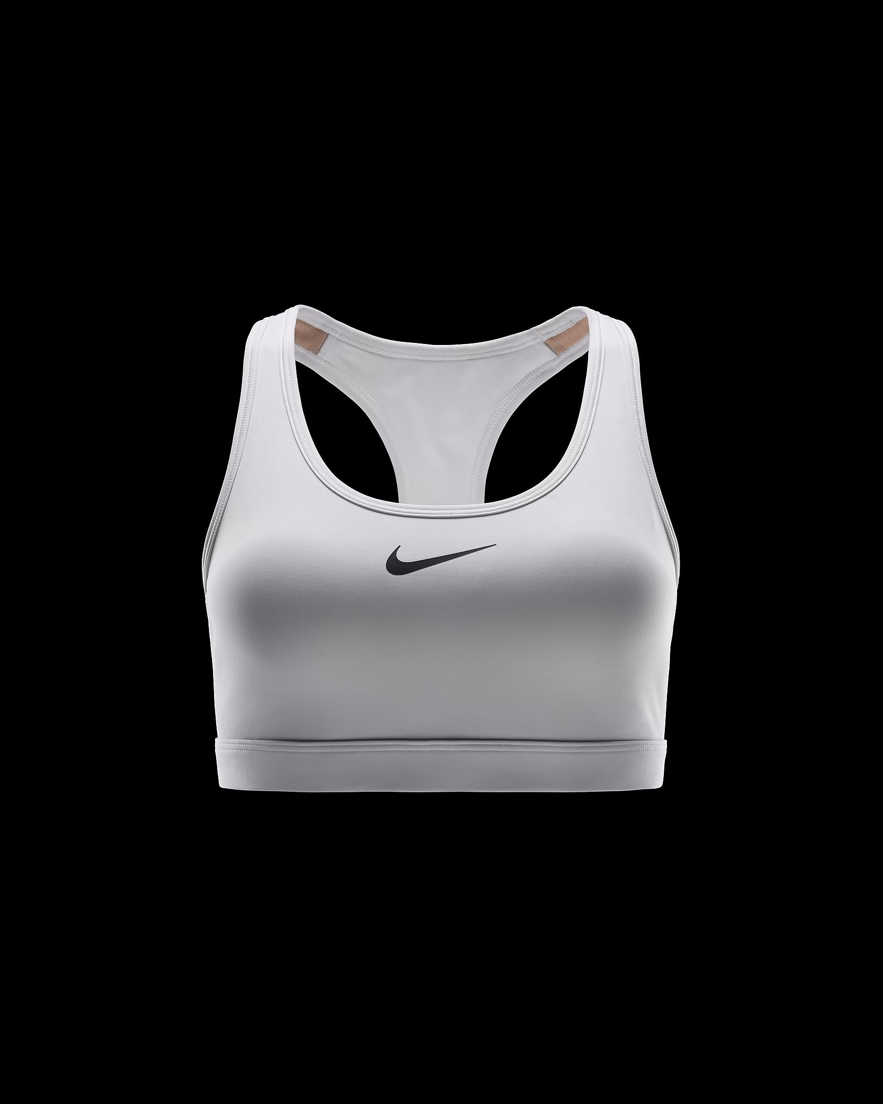 Αθλητικός στηθόδεσμος με ενίσχυση Nike Swoosh Medium Support - Λευκό/Stone Mauve/Μαύρο