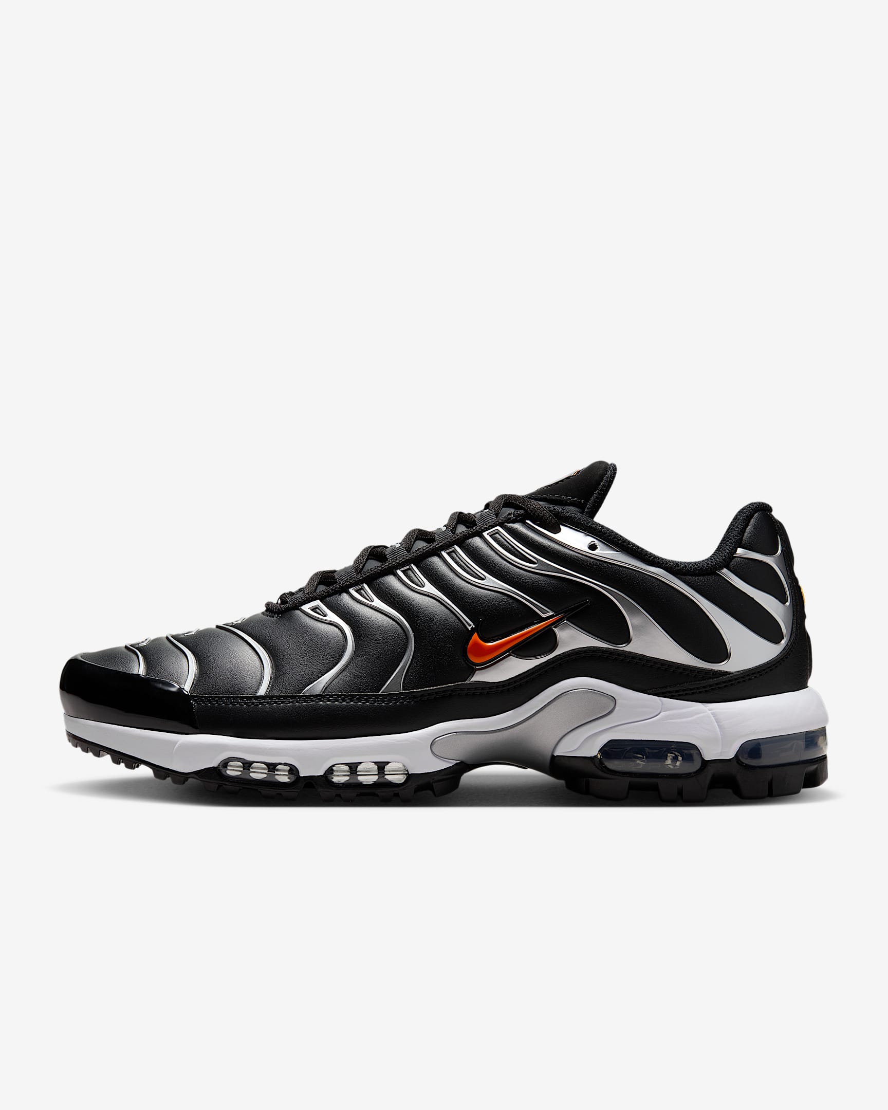 Scarpa da golf Nike Air Max Plus G - Nero/Argento metallizzato/Total Orange
