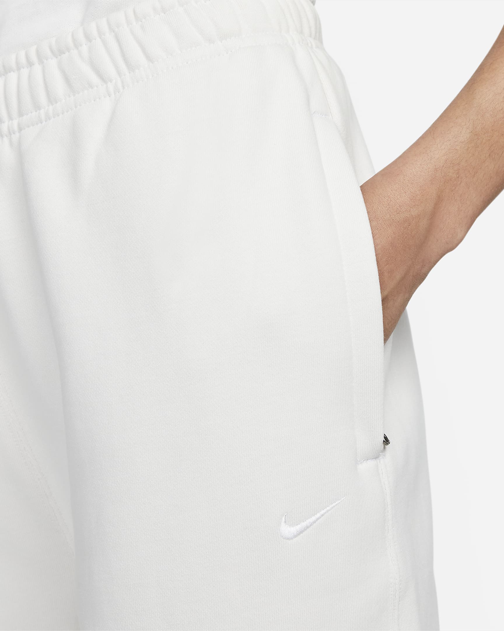 Pantalon en tissu Fleece Nike Solo Swoosh pour Femme - Phantom/Blanc