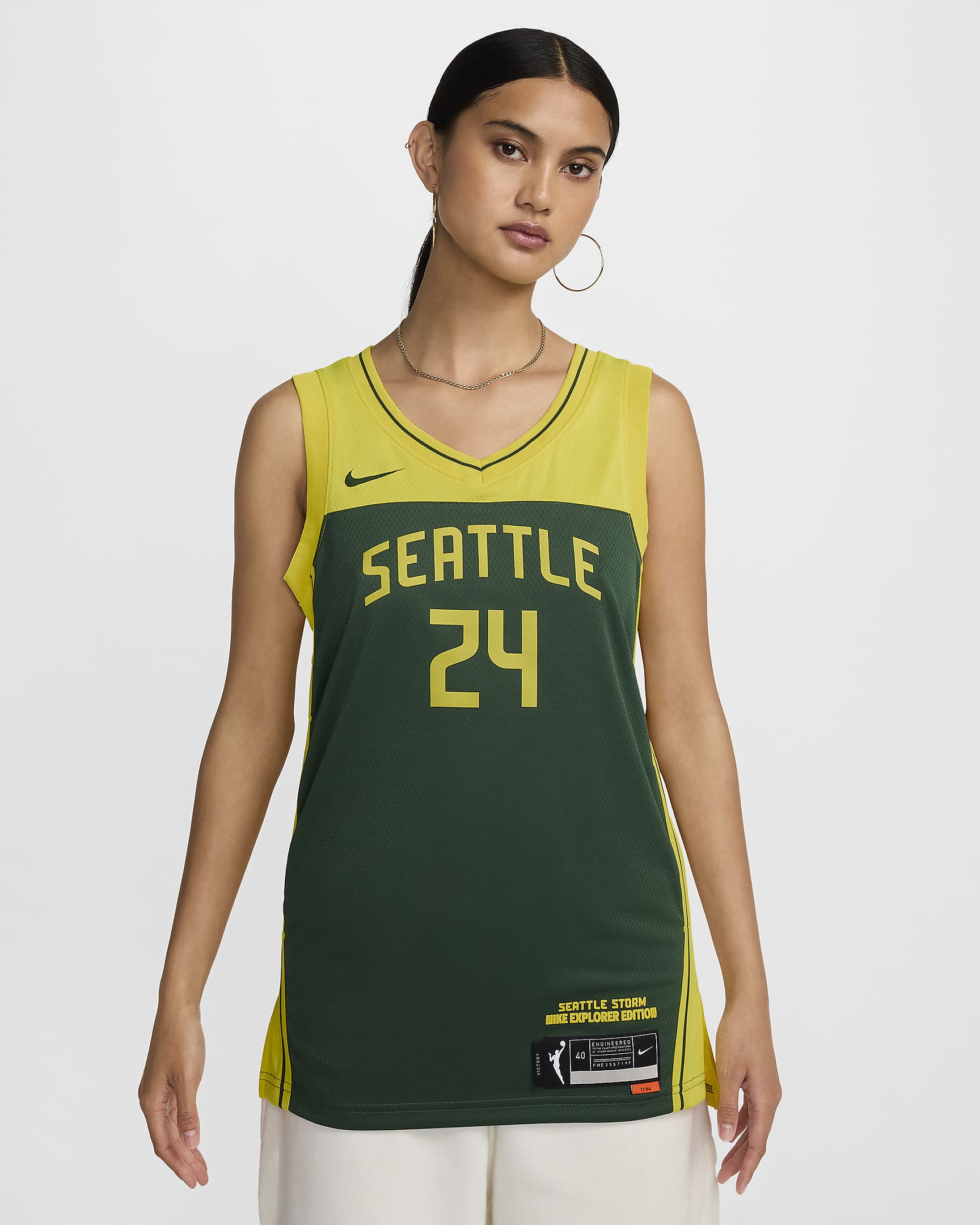 Jewell Loyd Storm Explorer Edition Nike Dri-FIT WNBA Victory Jersey - Fir/Yellow Strike