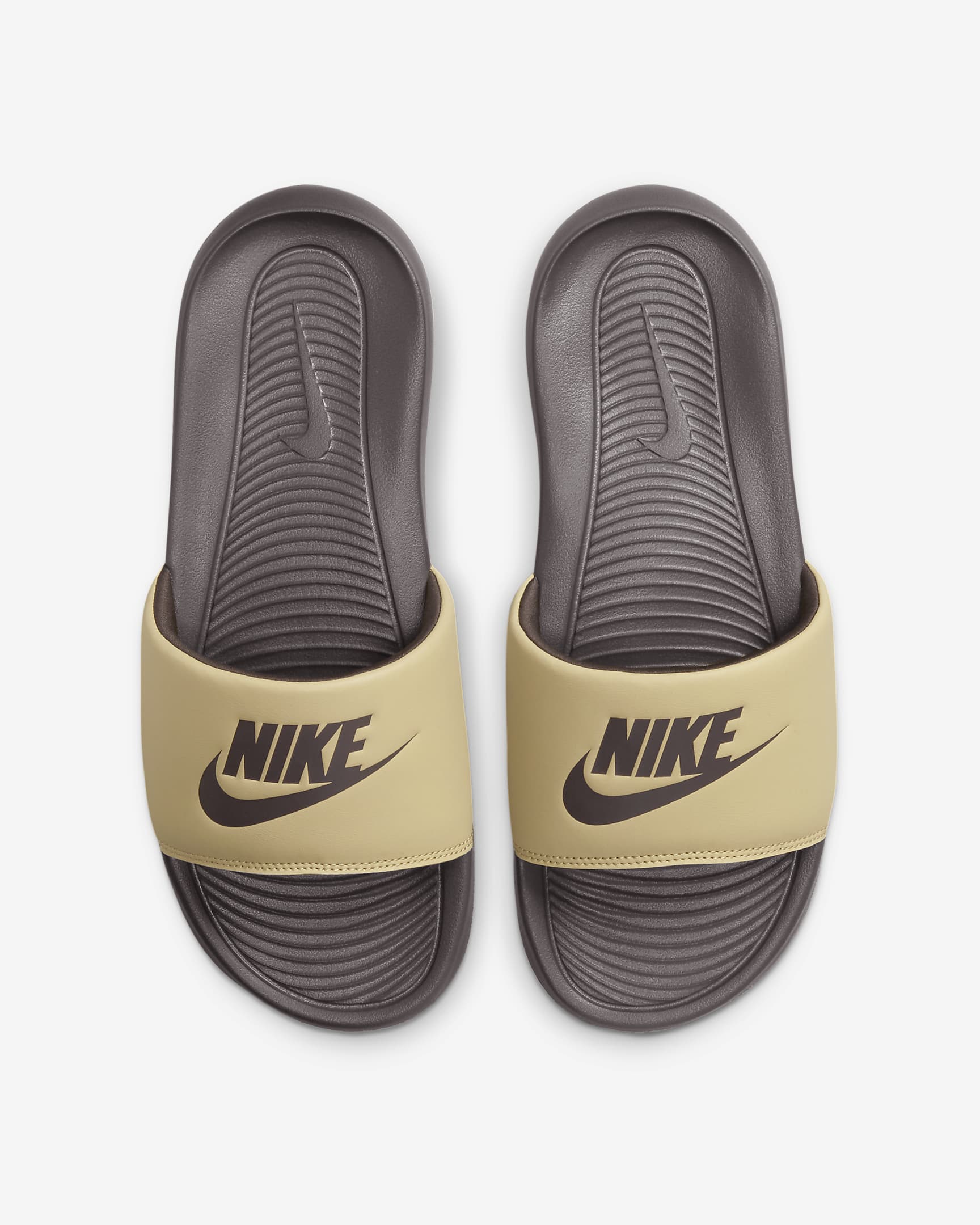 Nike Victori One Men's Slides - Wheatgrass/Baroque Brown