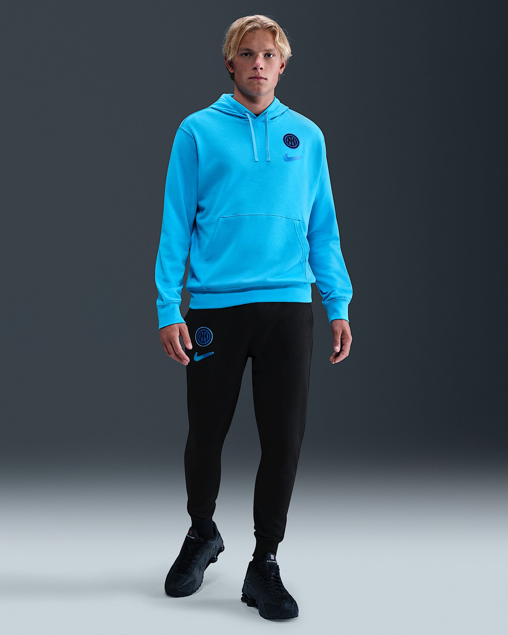 Pantaloni jogger Nike Football Inter Club – Uomo - Nero/Chlorine Blue