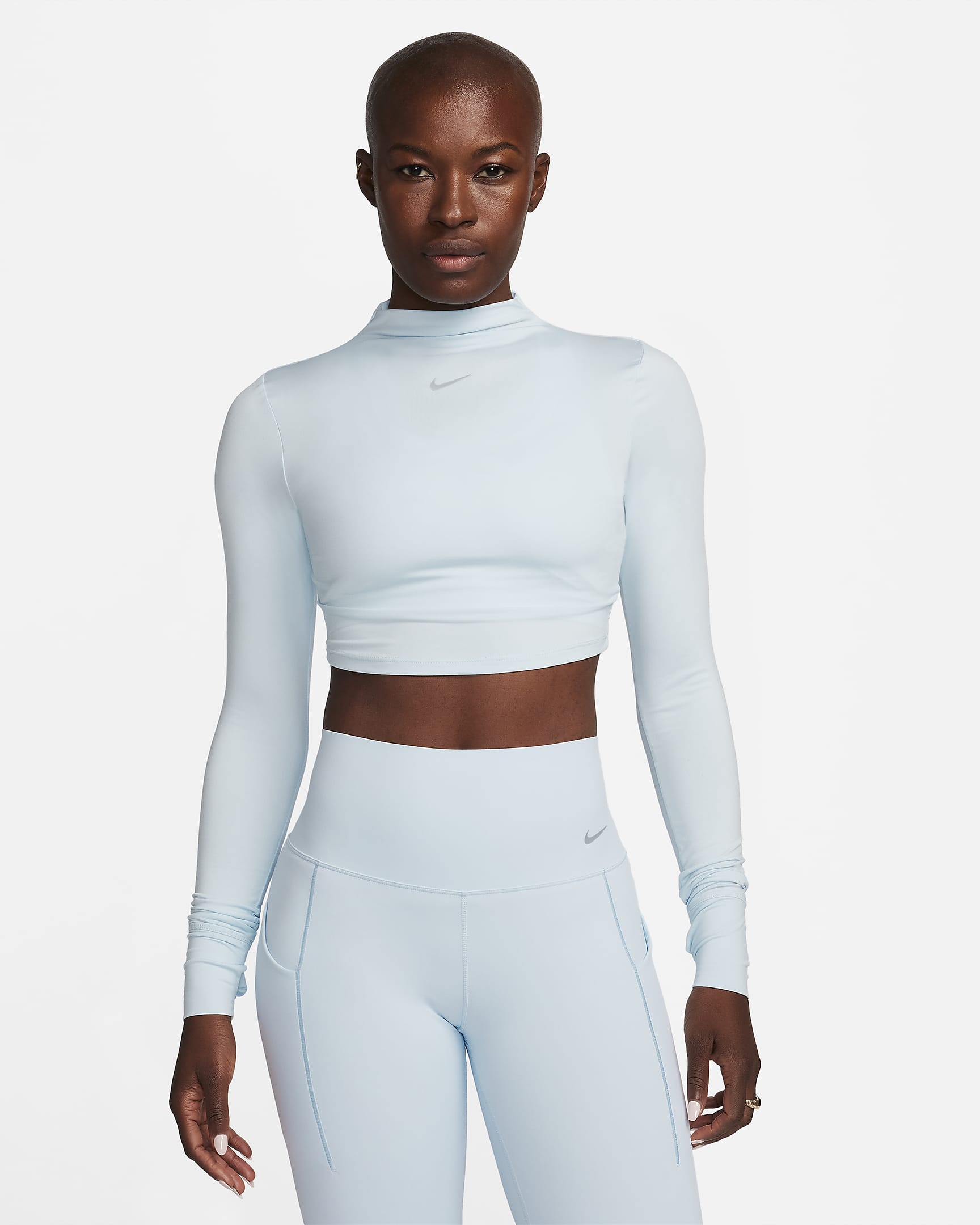 T Shirt Manches Longues Haut Court Sans Bretelles U00e0 Col En V