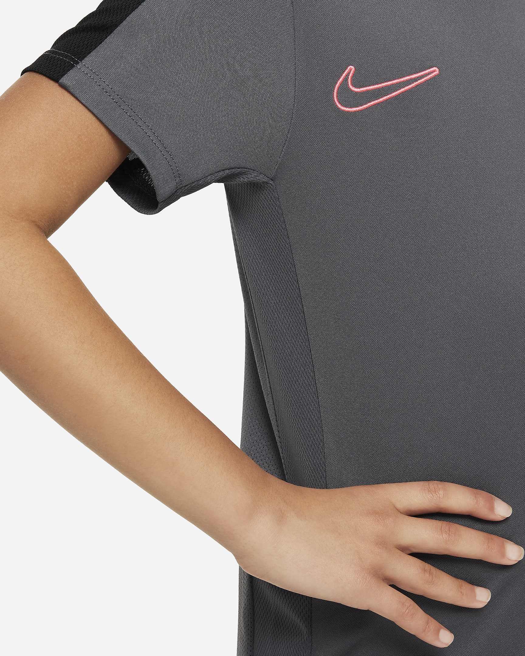 Nike Dri-FIT Academy23 Voetbaltop voor kids - Iron Grey/Zwart/Sunset Pulse