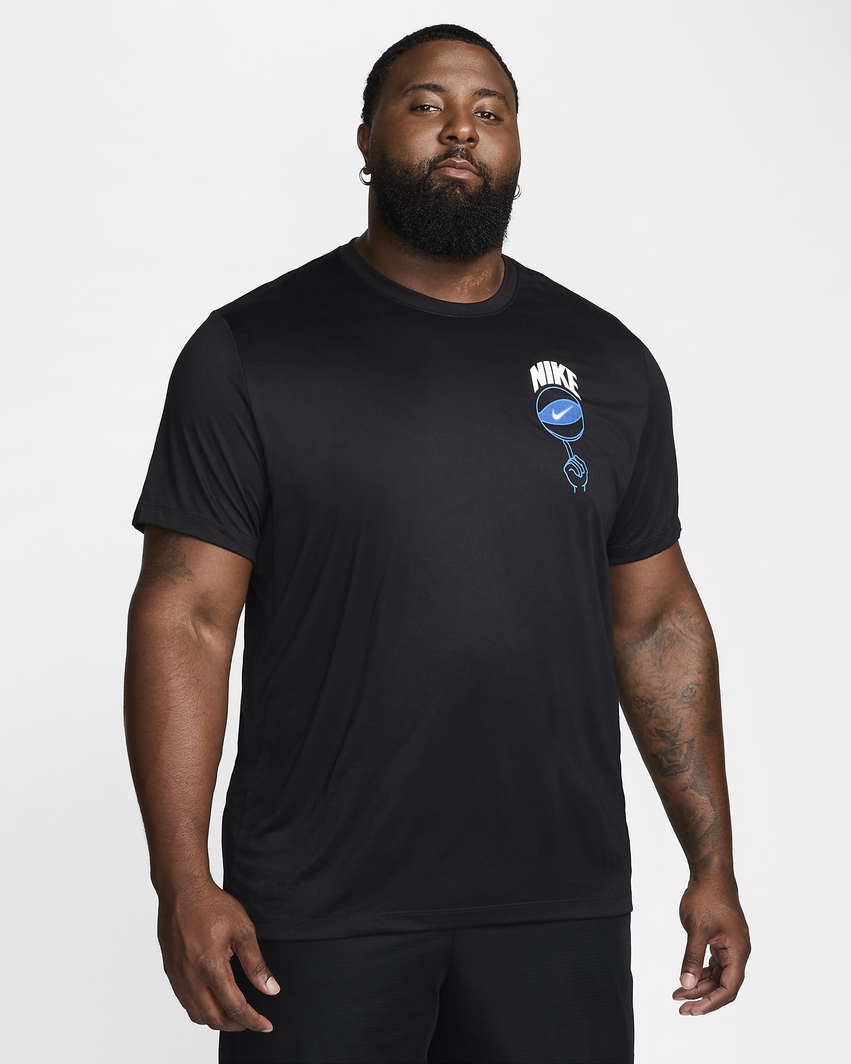 T-shirt de basquetebol Dri-FIT Nike para homem - Preto