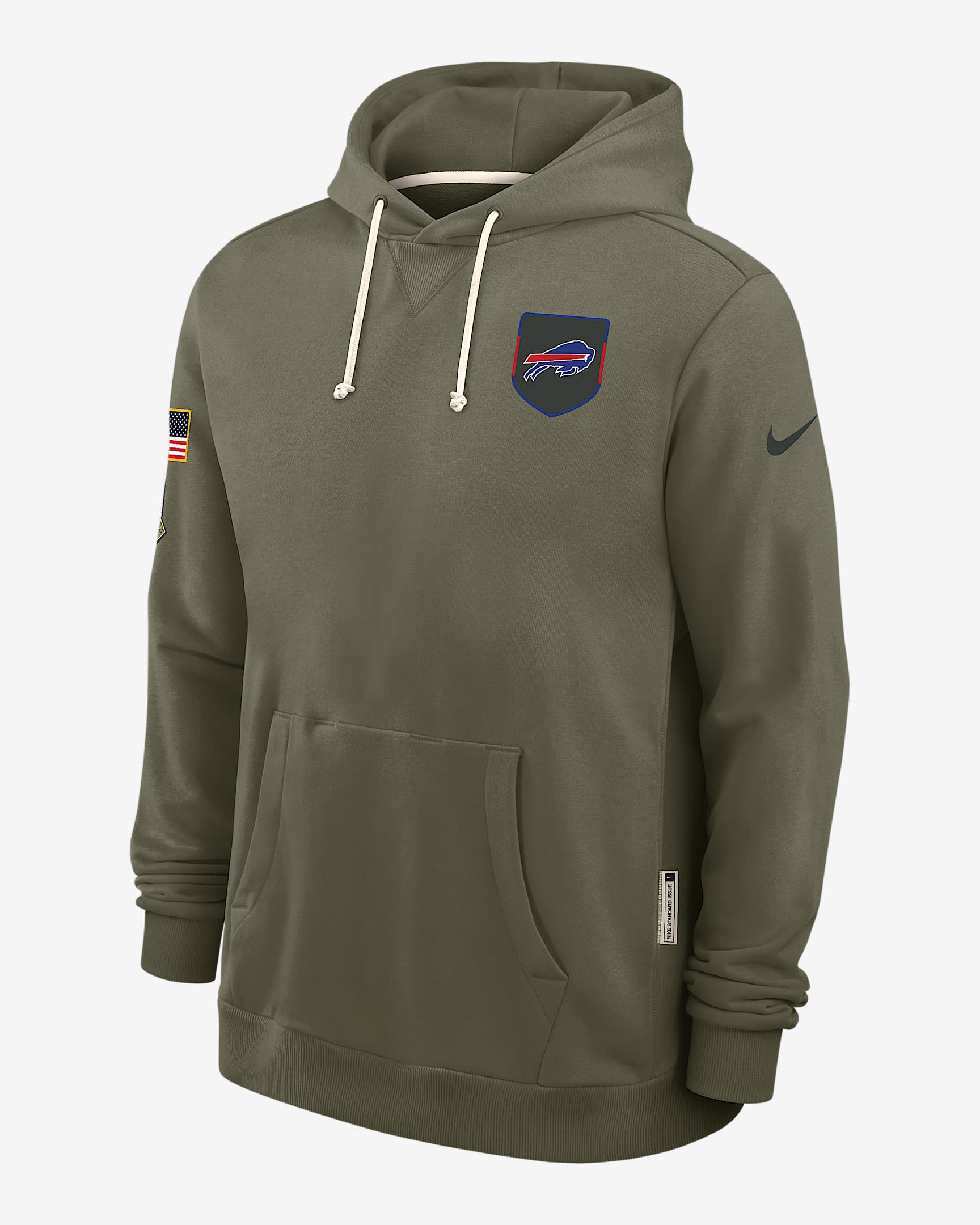 Buffalo Bills Salute to Service Sideline Dominant Force Men's Nike Dri-FIT NFL Pullover Hoodie - Medium Olive