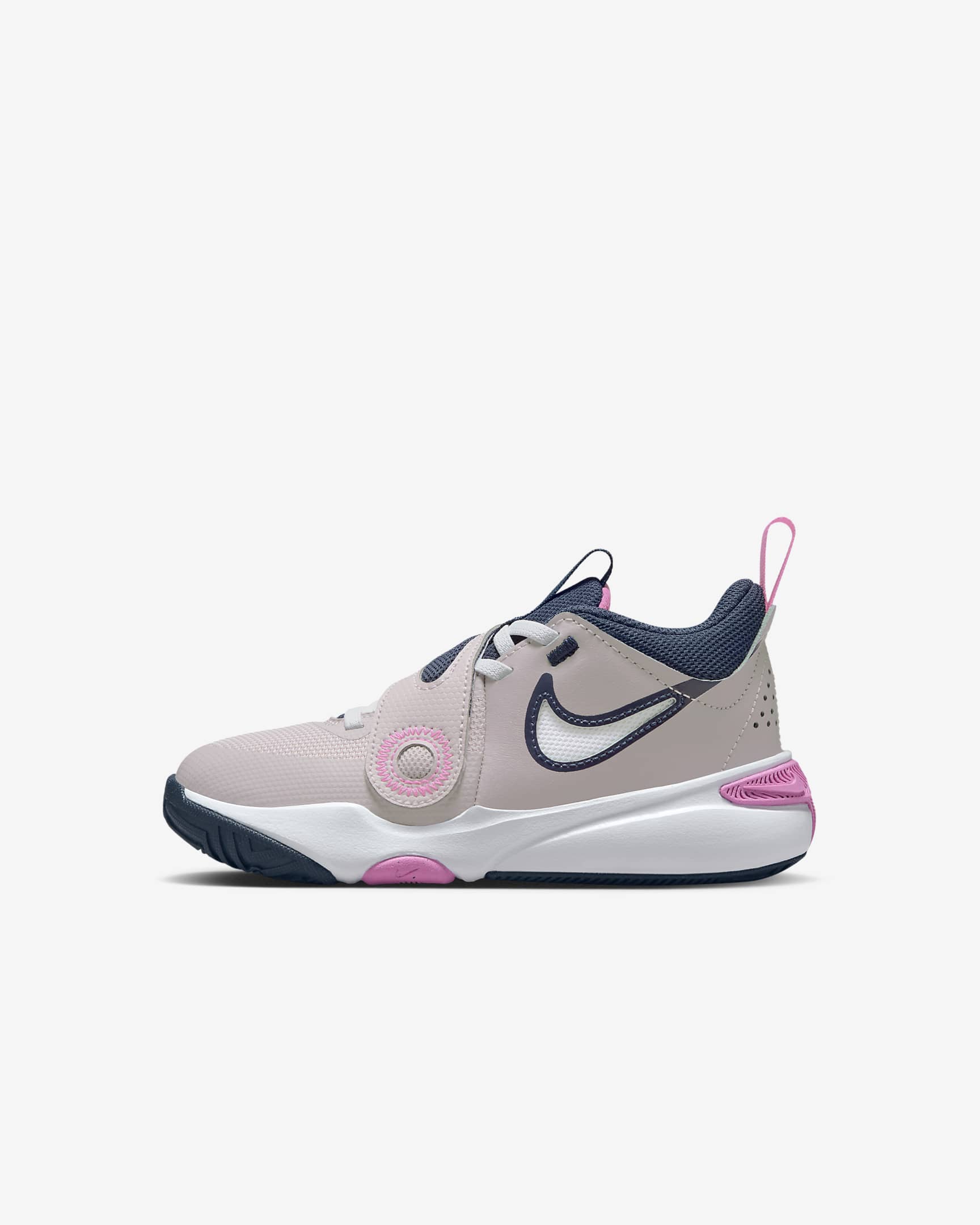 Nike Team Hustle D 11 Younger Kids' Shoes - Platinum Violet/Playful Pink/Midnight Navy/White