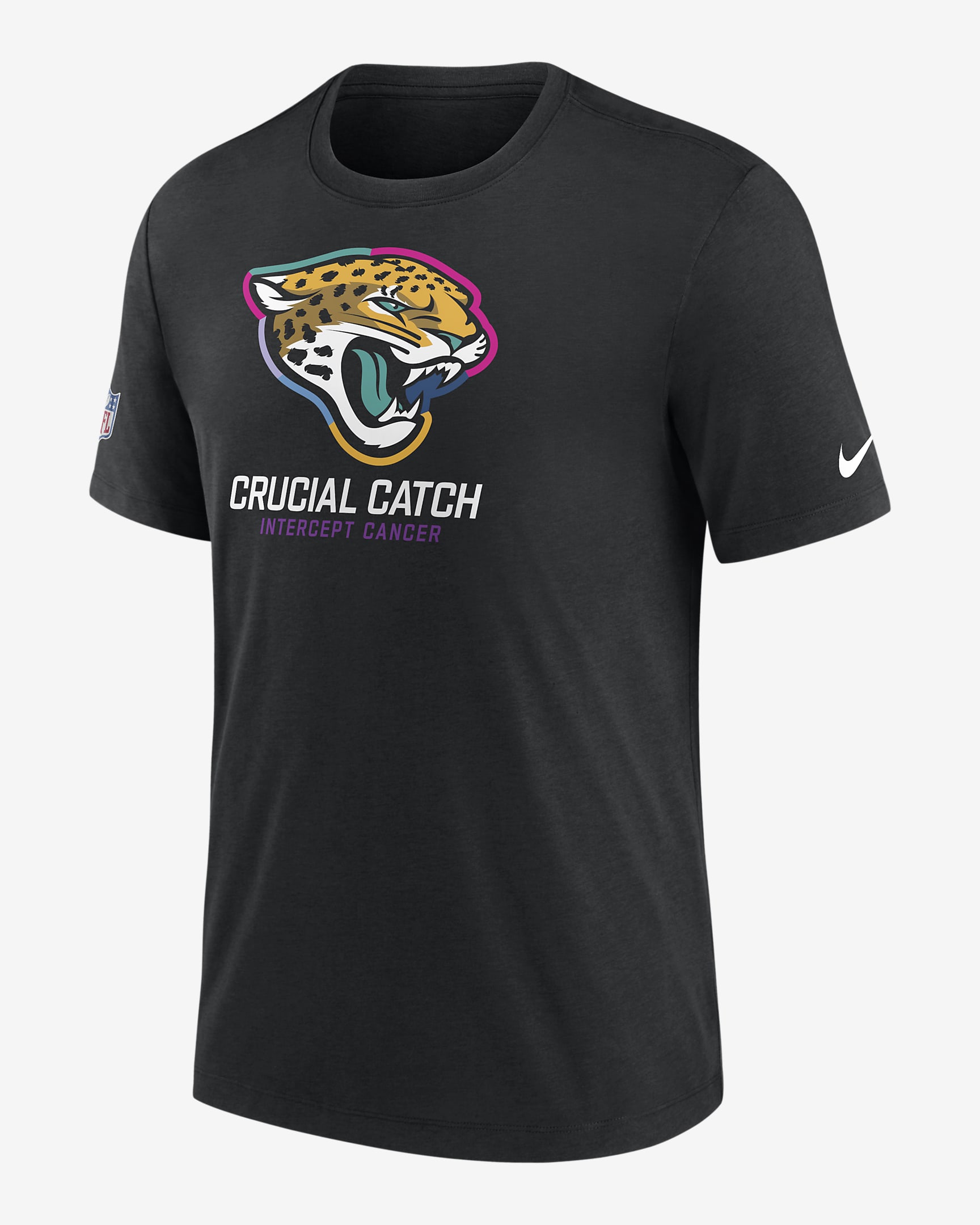 Jacksonville Jaguars Crucial Catch Men's Nike NFL T-Shirt - Black