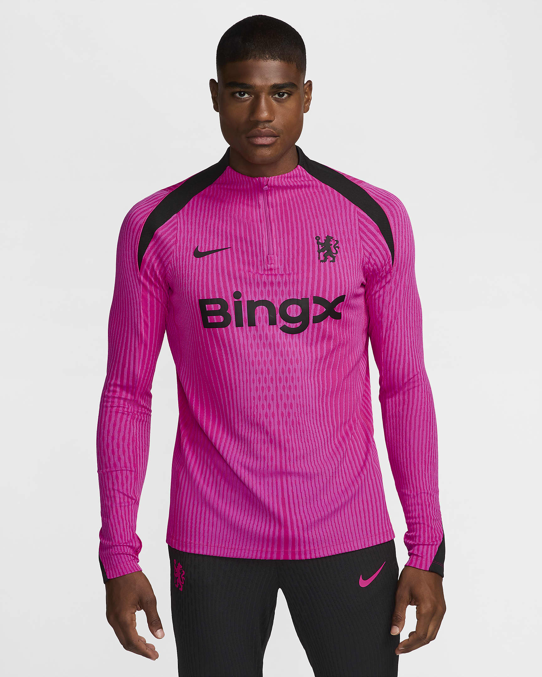 Chelsea FC Strike Elite (tredjedrakt) Nike Dri-FIT ADV strikket fotballtreningsoverdel til herre - Pink Prime/Svart/Svart