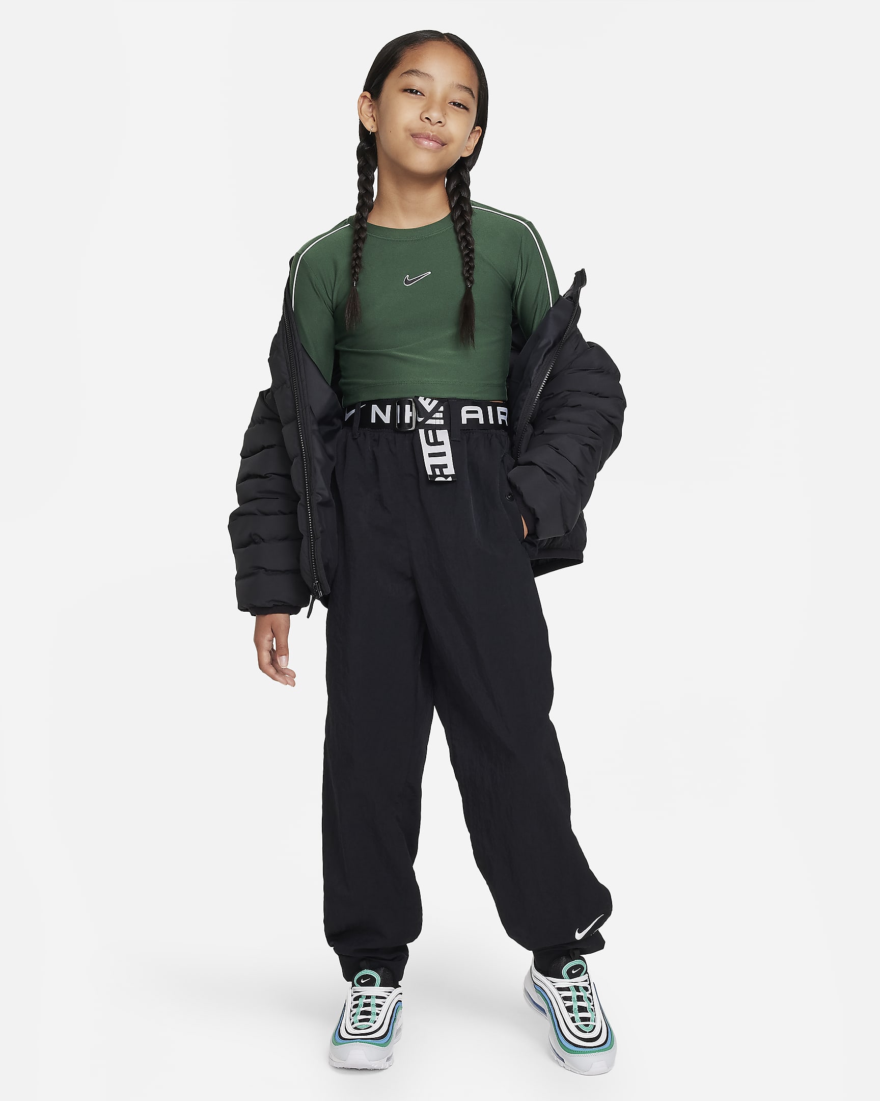 Nike Sportswear Older Kids' (Girls') Long-Sleeve Cropped Top. Nike UK