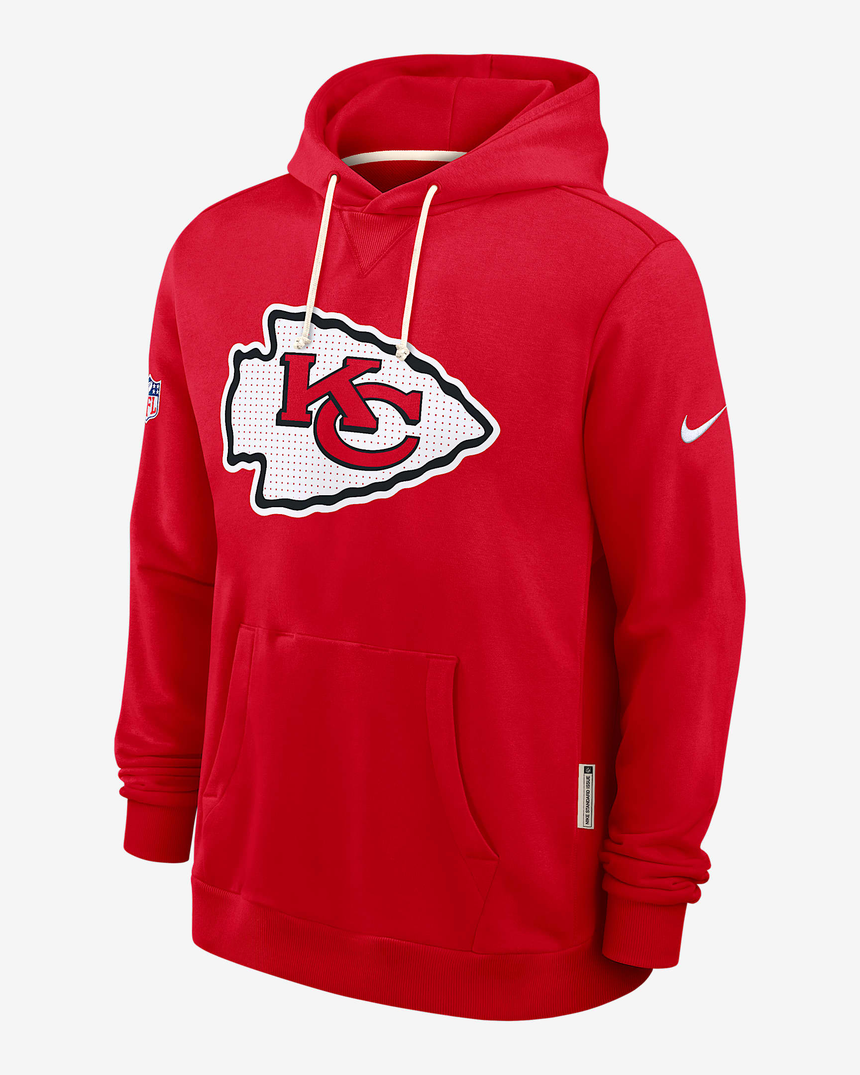 Kansas City Chiefs Initial Home Sideline Men's Nike Dri-FIT NFL Pullover Hoodie - Red