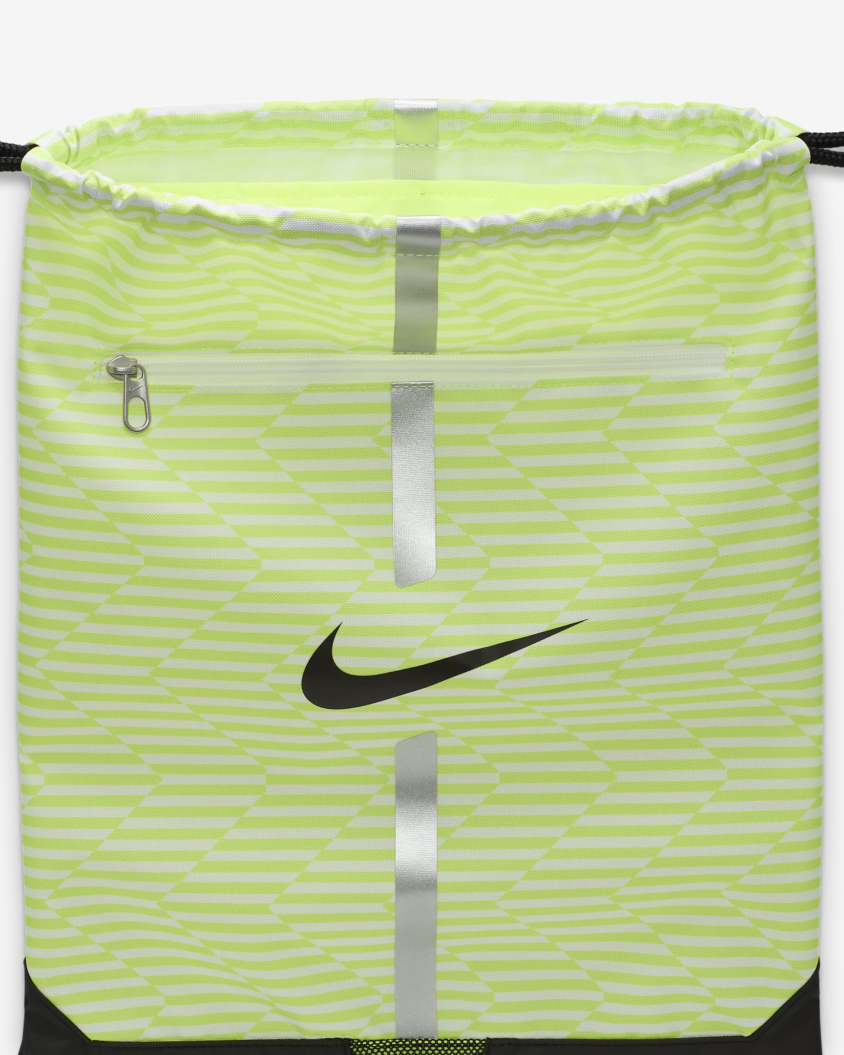 Nike Academy Gymtas voor voetbal (18 liter) - Volt/Zwart/Zwart