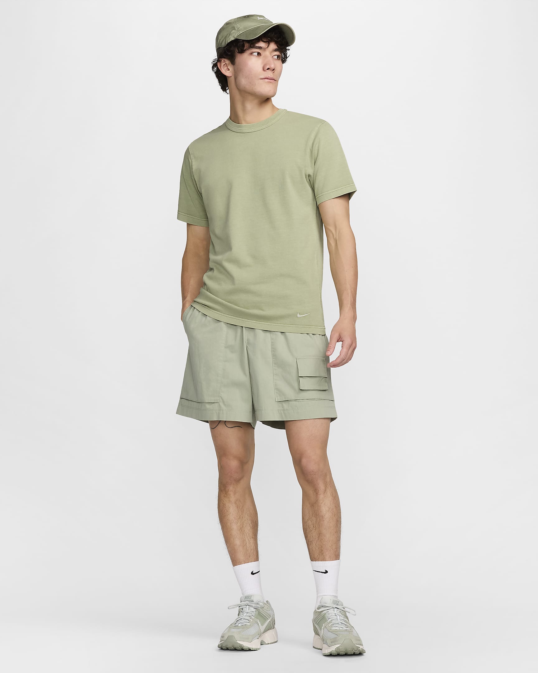 Nike Life Men's Short-Sleeve Knit Top - Oil Green/Oil Green