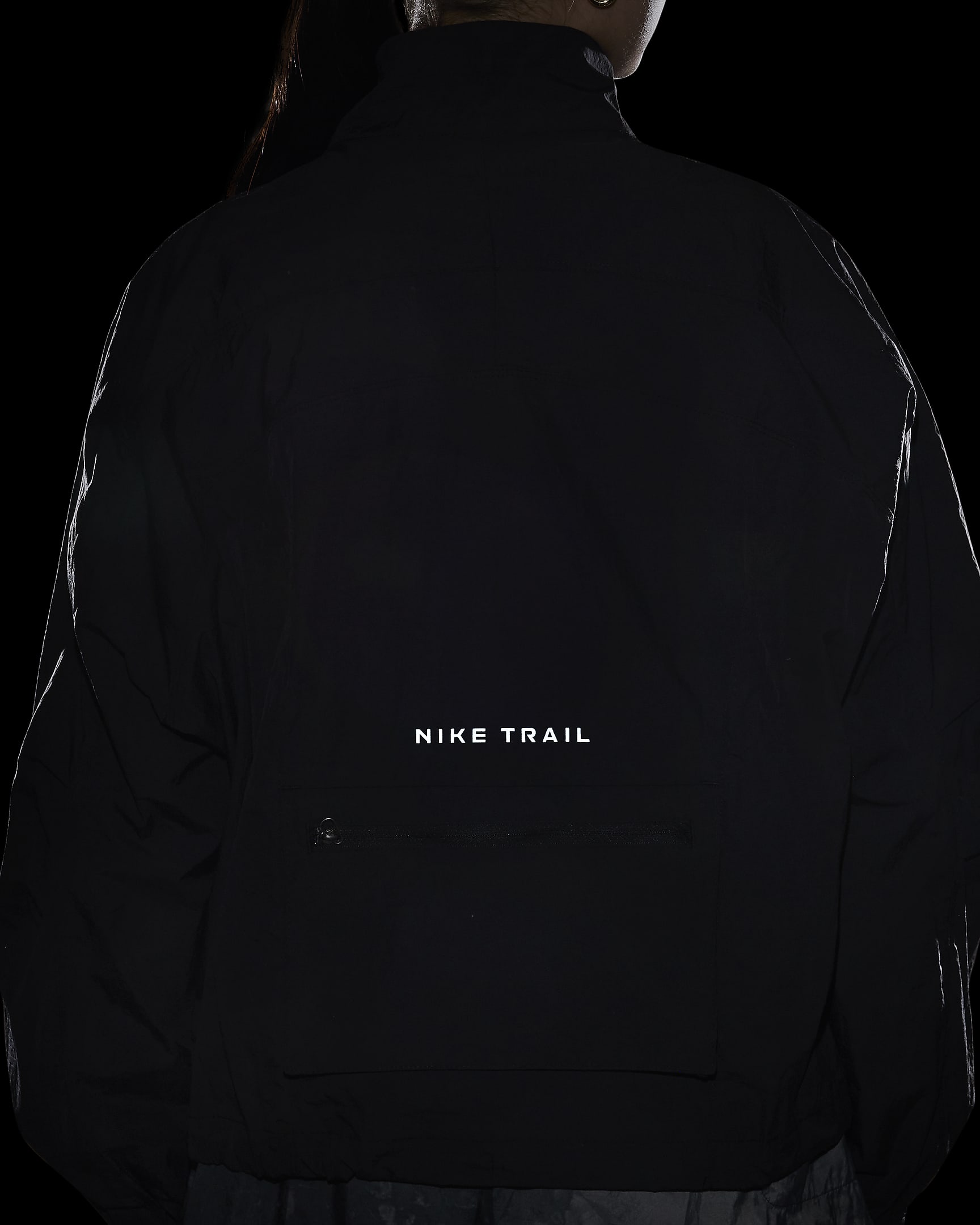 Nike Trail Women's Repel UV Running Jacket - Black/Dark Smoke Grey