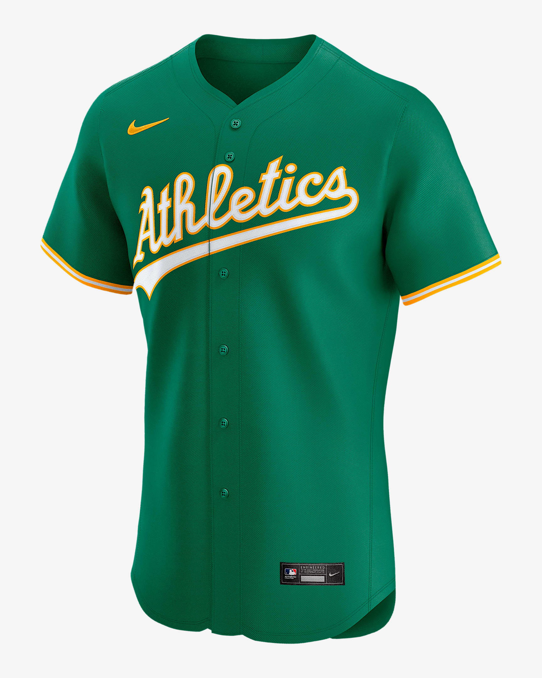 Jersey Nike Dri-FIT ADV de la MLB Elite para hombre Athletics - Verde