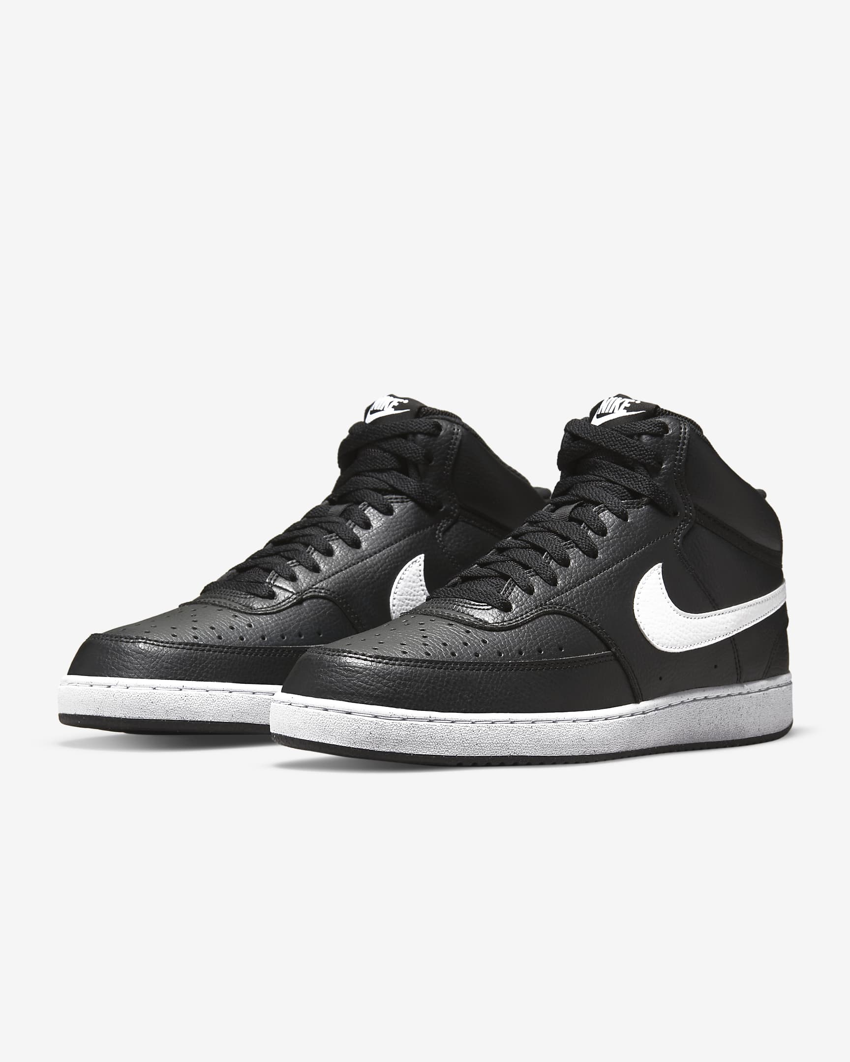 Nike Court Vision Mid Next Nature Men's Shoes - Black/Black/White