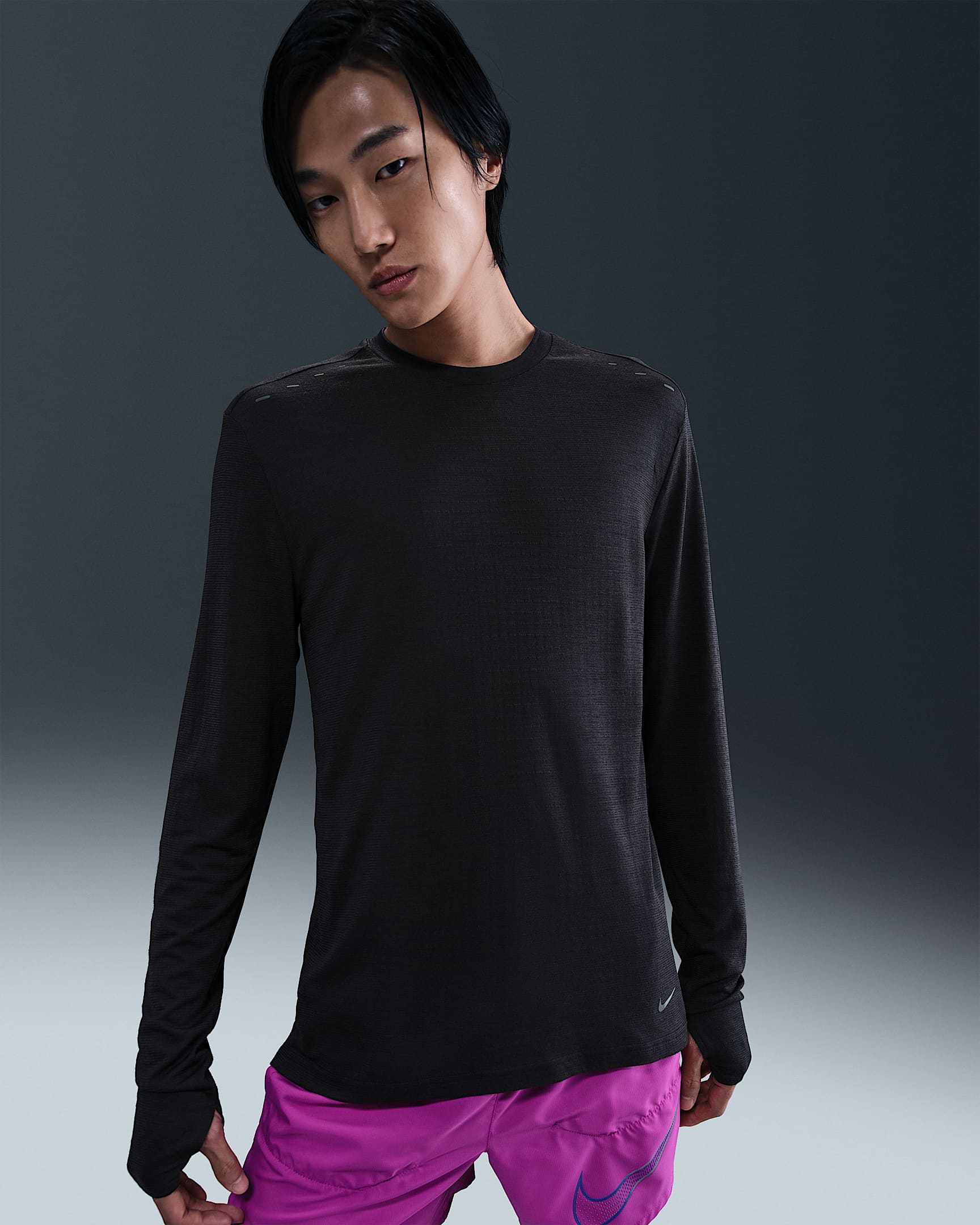 Nike Run Wool Men's Dri-FIT ADV Long-Sleeve Running Top - Black/Anthracite