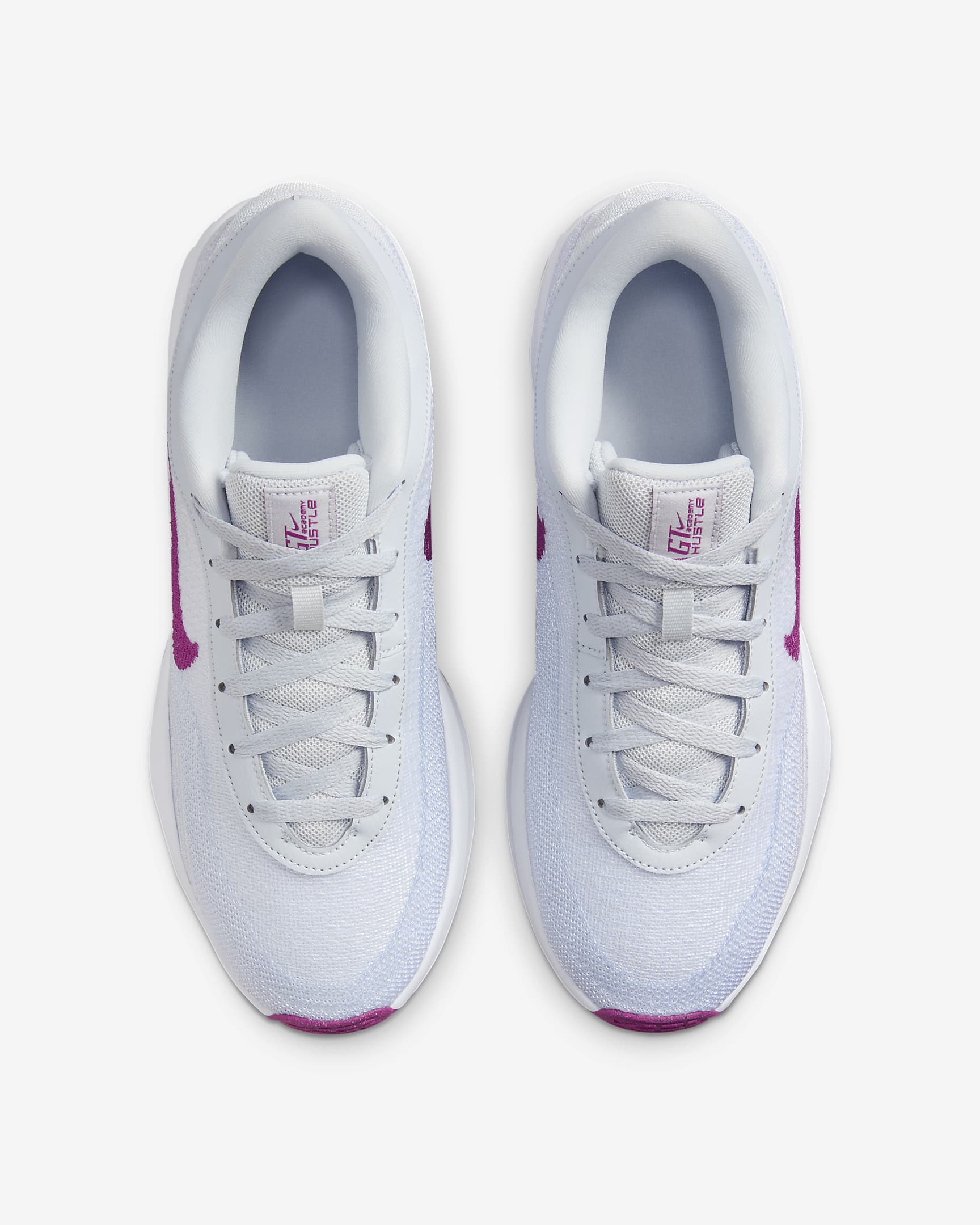 G.T. Hustle Academy Basketball Shoes - Pure Platinum/White/Hot Fuchsia