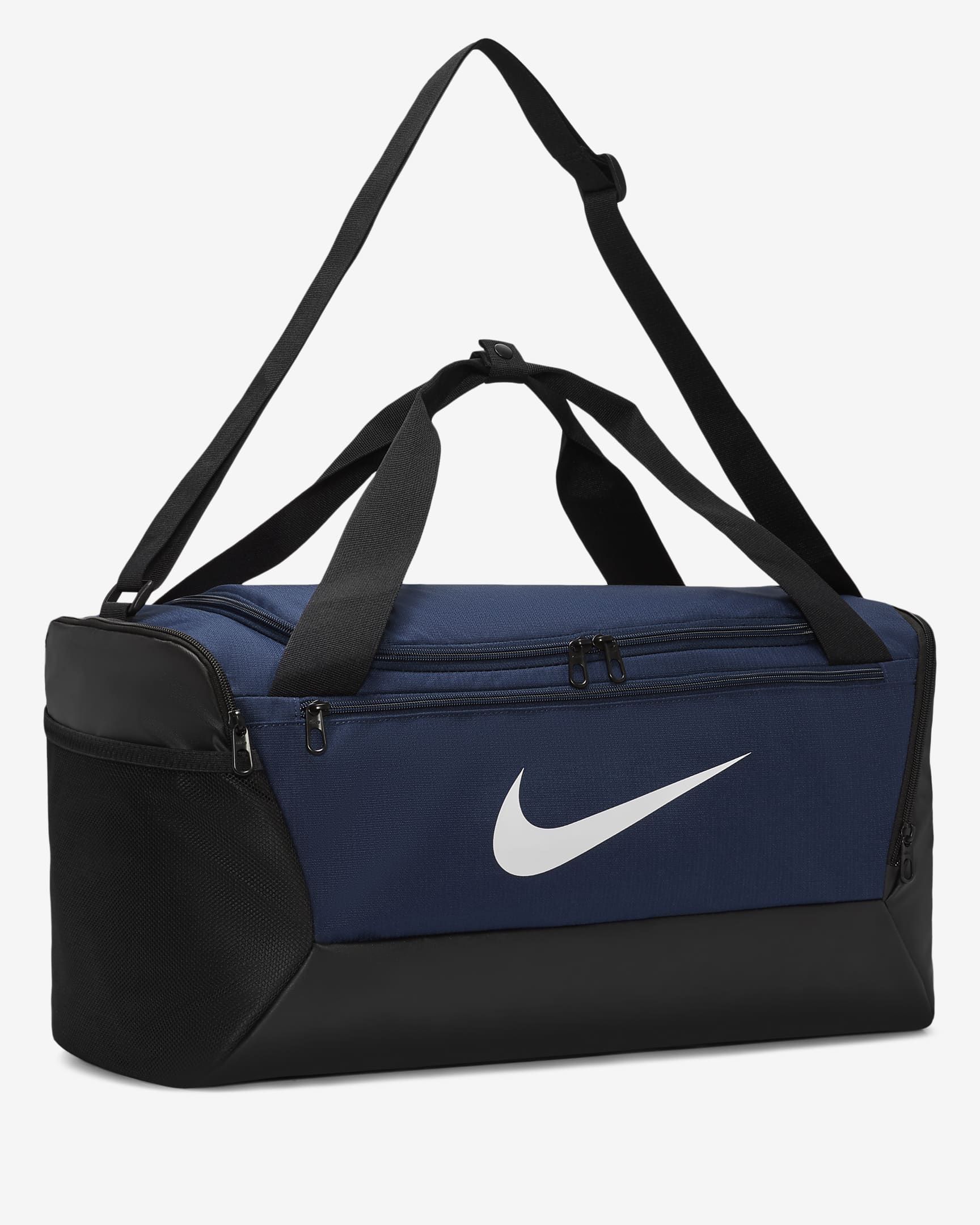 Nike Brasilia 9.5-træningstaske (lille, 41 liter) - Midnight Navy/sort/hvid