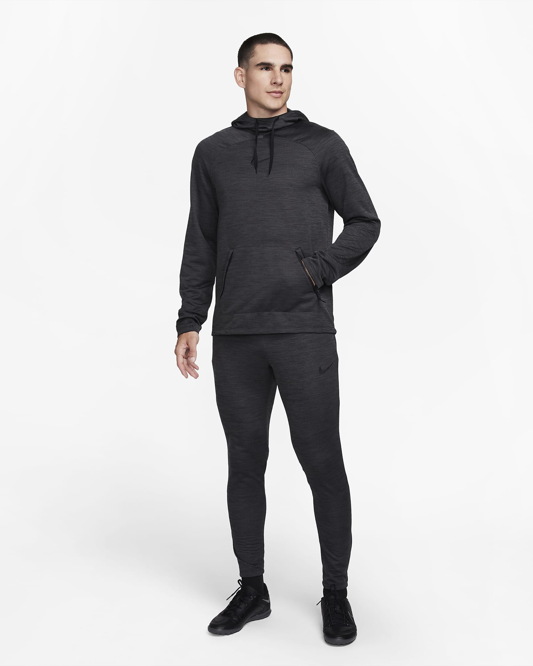 Nike Academy Men's Dri-FIT Football Tracksuit Bottoms - Black/Black