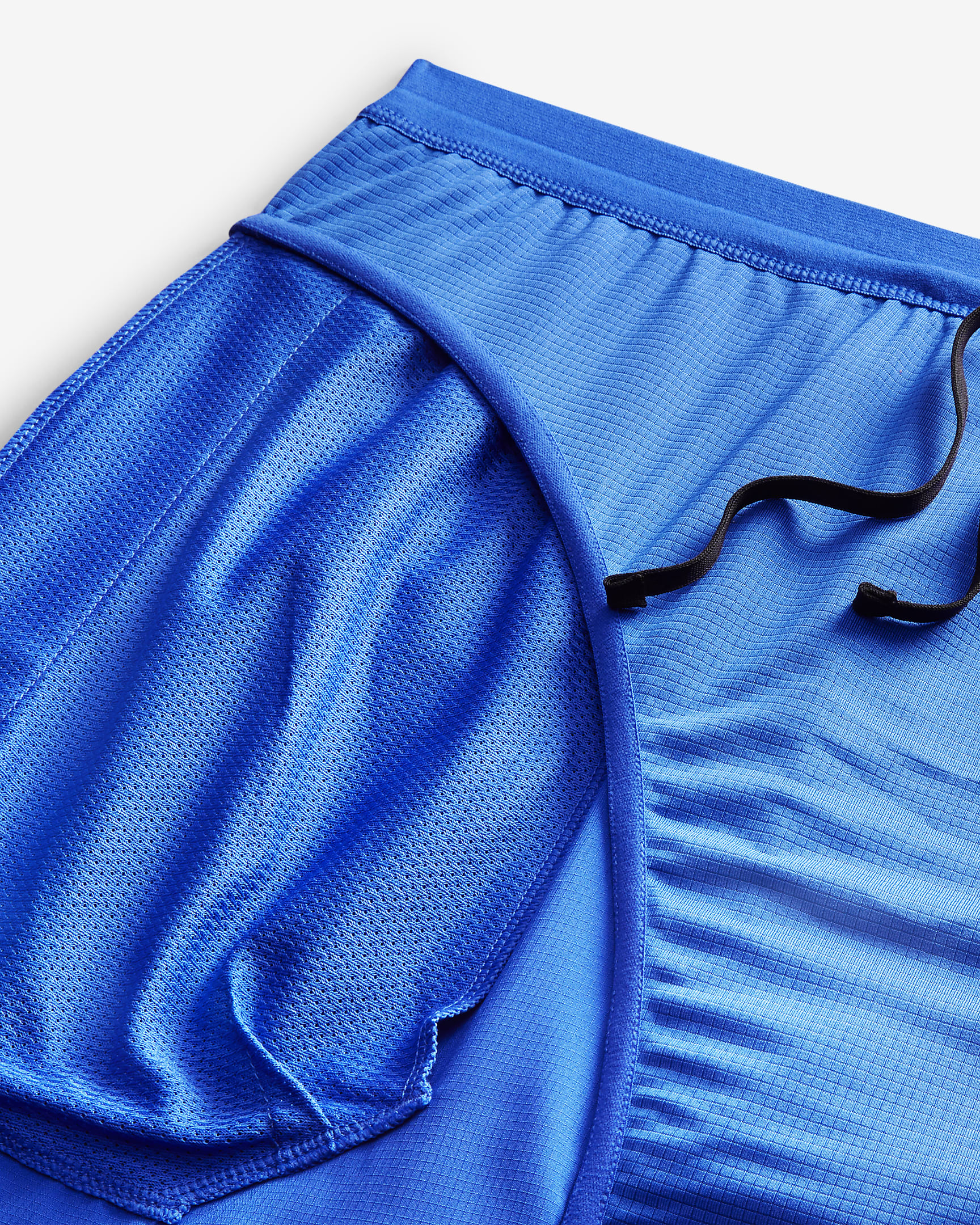 Nike Stride Dri-FIT hardloopshorts met binnenbroek voor heren (18 cm) - Game Royal/Zwart