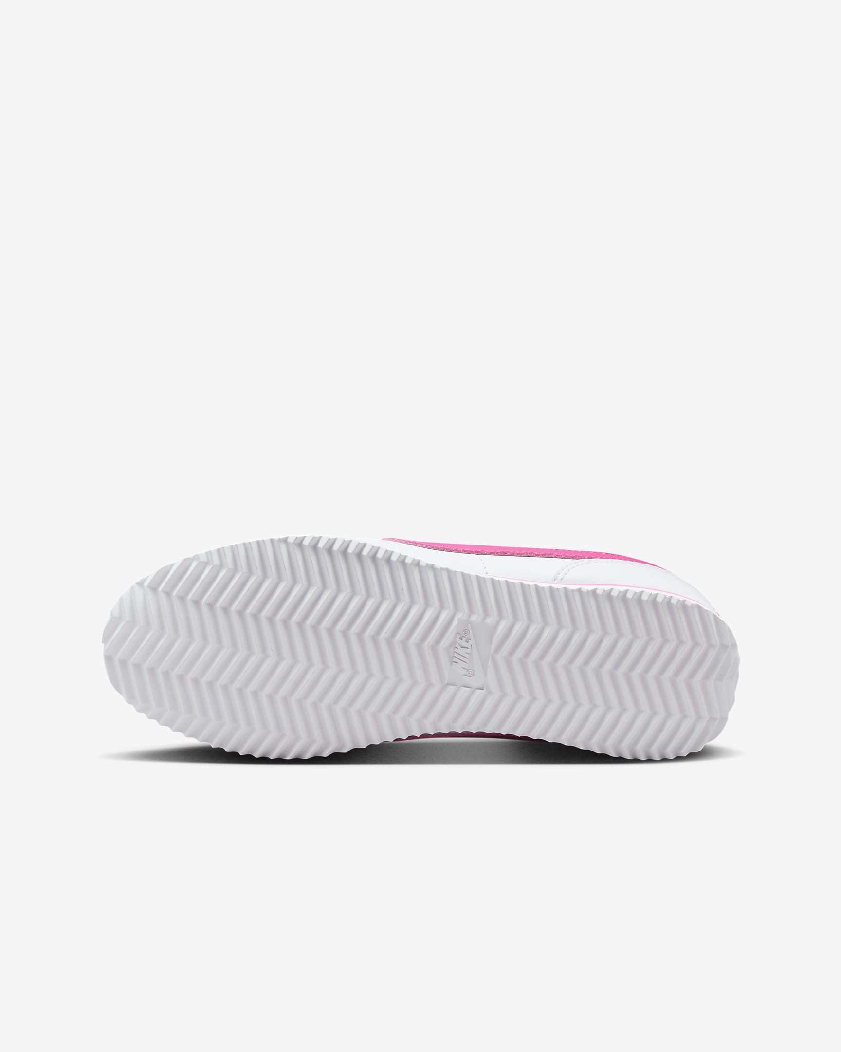 Nike Cortez Big Kids' Shoes - White/Laser Fuchsia