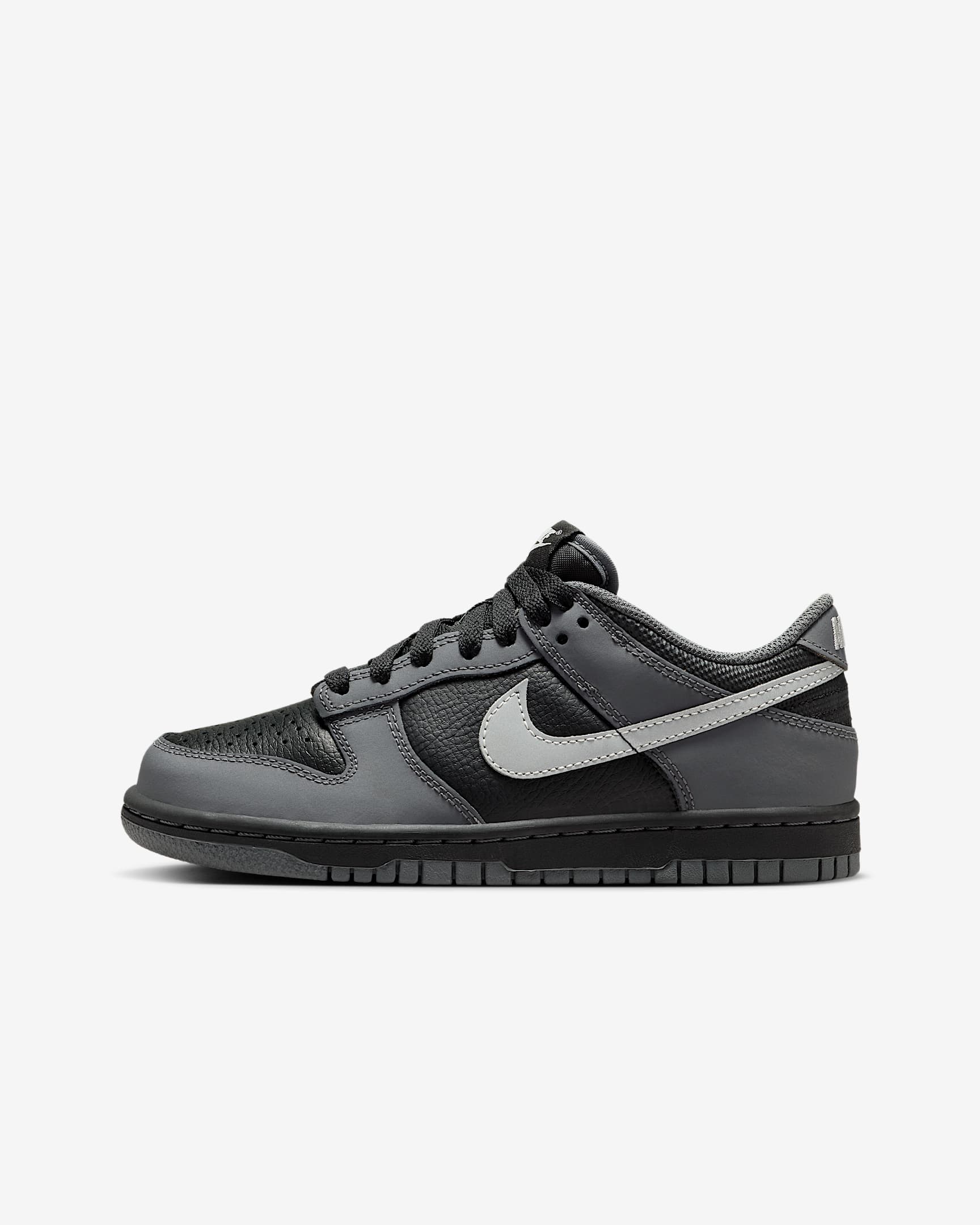 Scarpa Nike Dunk Low – Ragazzo - Nero/Antracite/Photon Dust/Reflect Silver