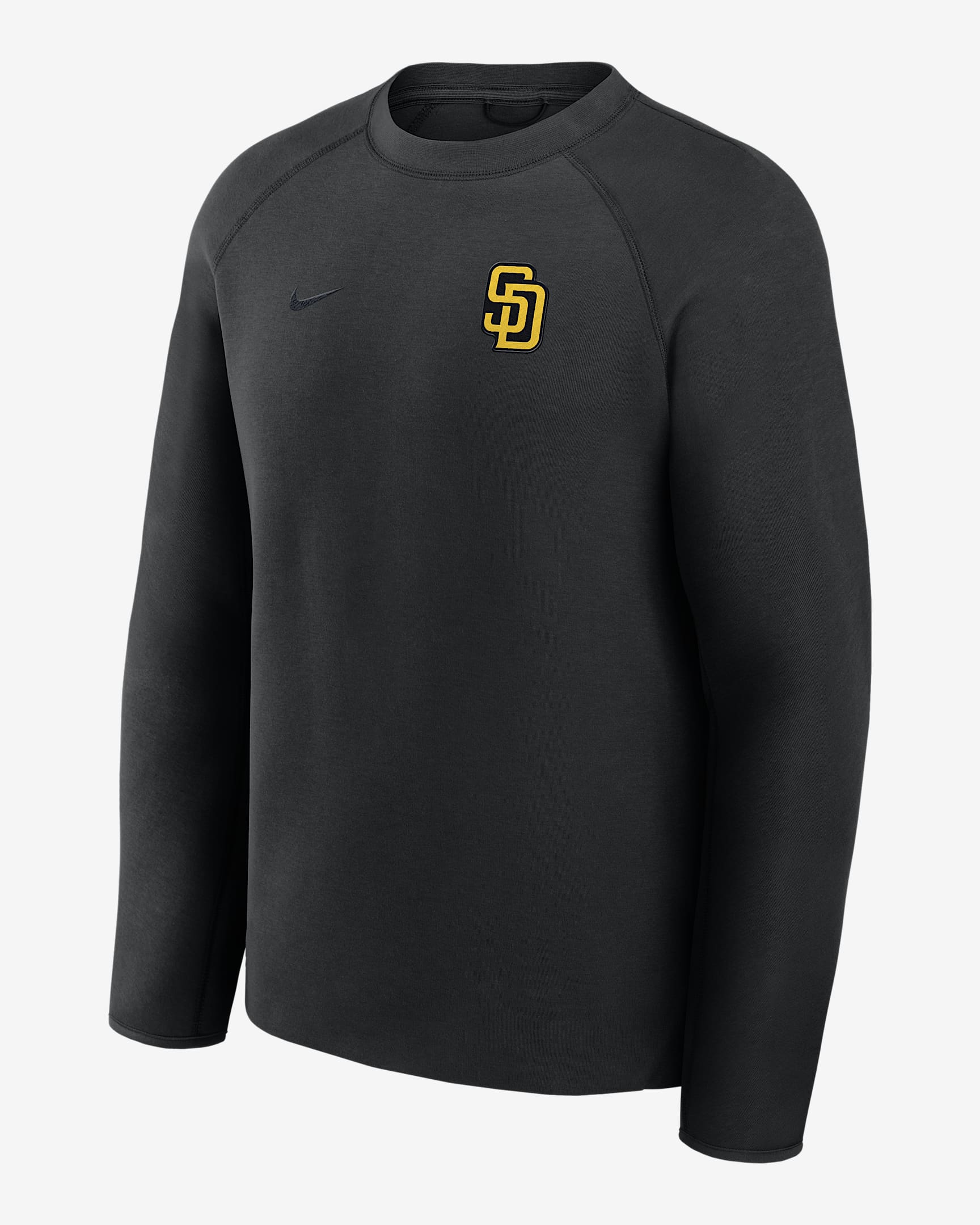 San Diego Padres Tech Fleece Men's Nike MLB Pullover Crew - Black