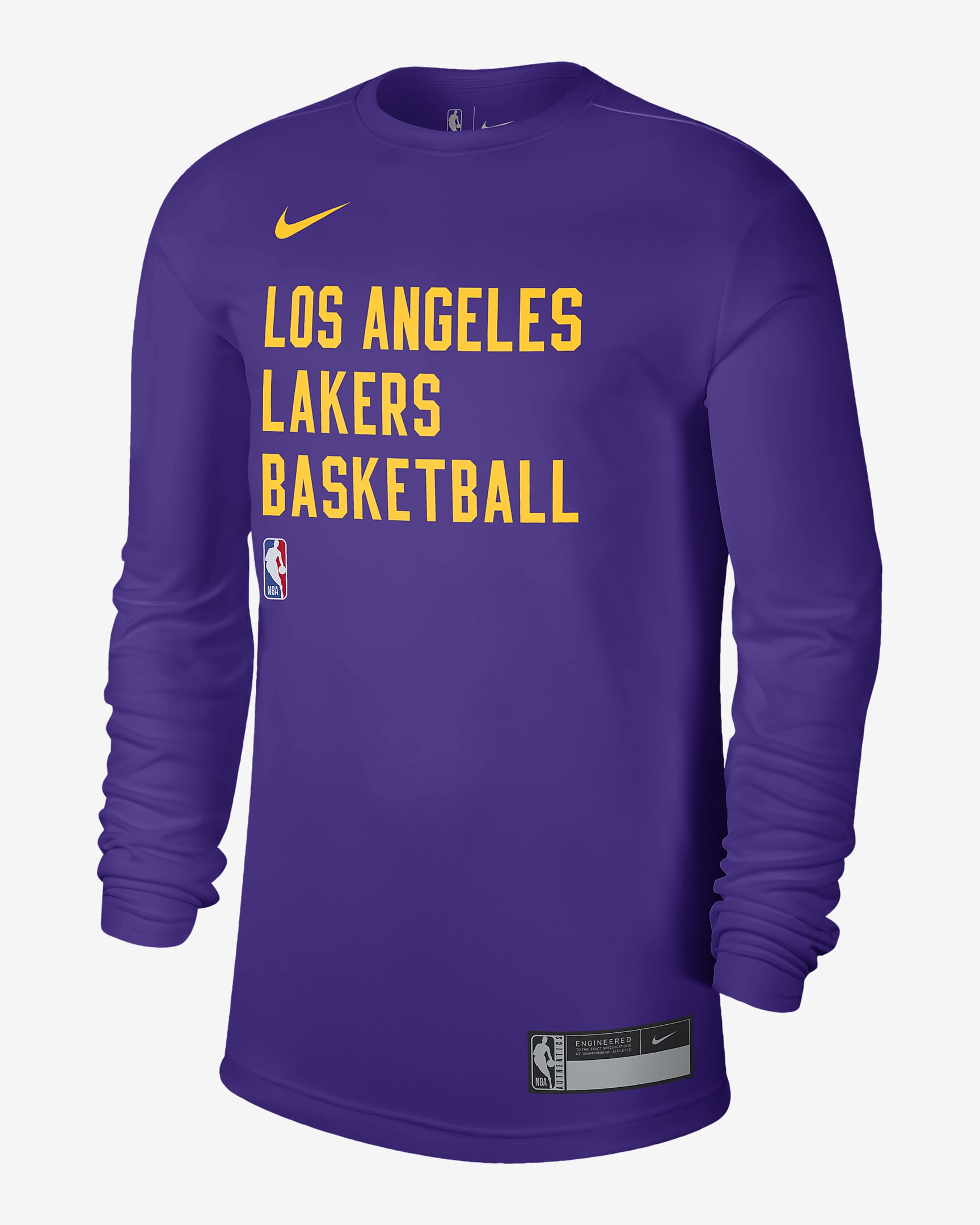 Los Angeles Lakers Practice Men's Nike DriFIT NBA LongSleeve TShirt