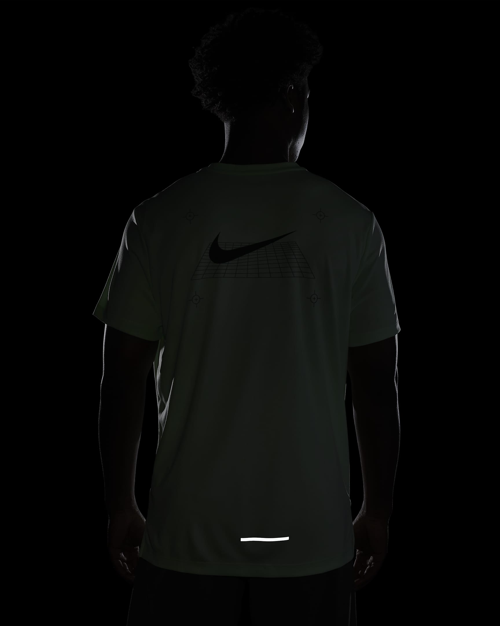 Nike Miler hardlooptop met korte mouwen en graphic voor heren - Vapor Green