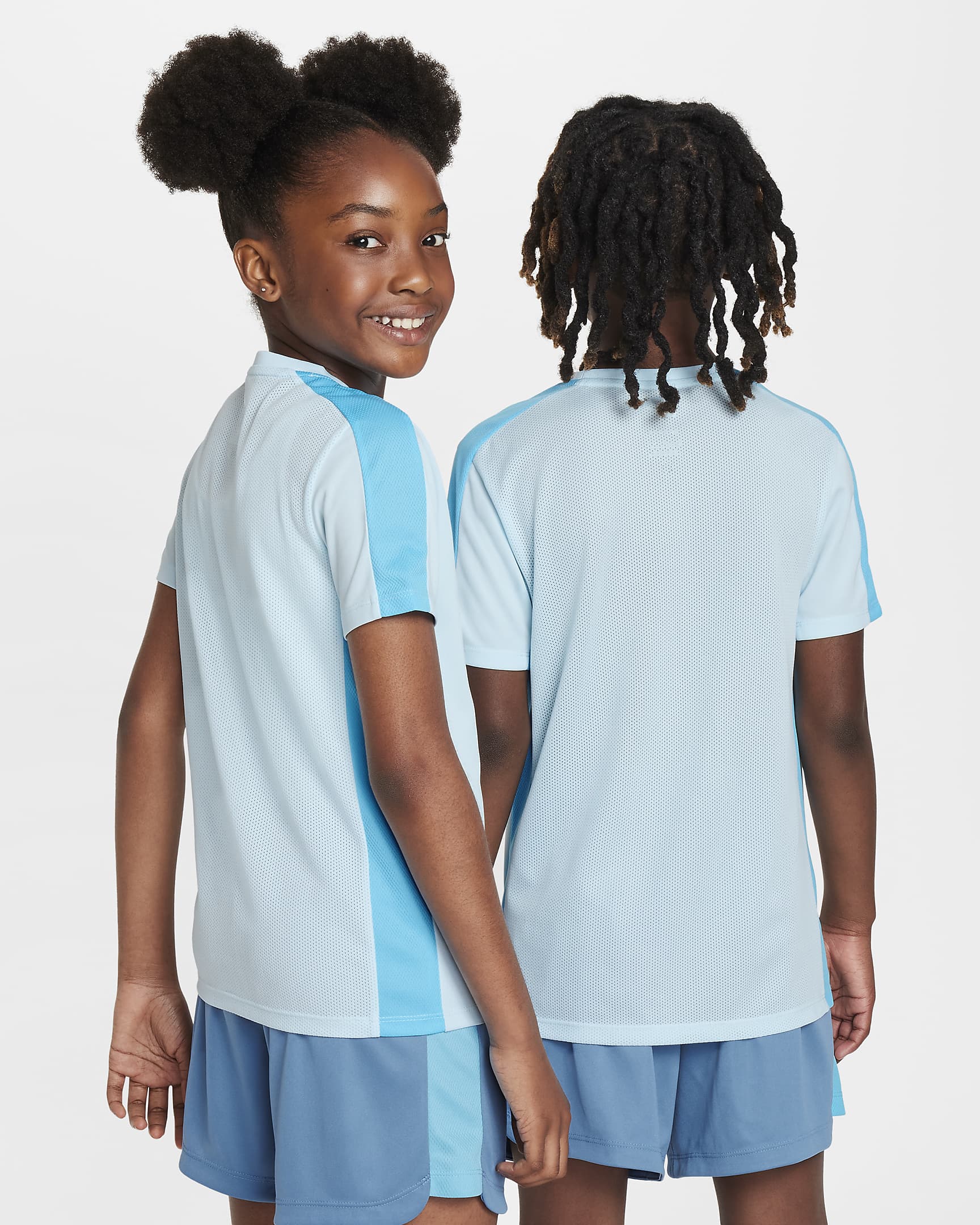 Camisola de futebol Dri-FIT Academy23 Kylian Mbappé Júnior - Azul Glacier/Azul Baltic