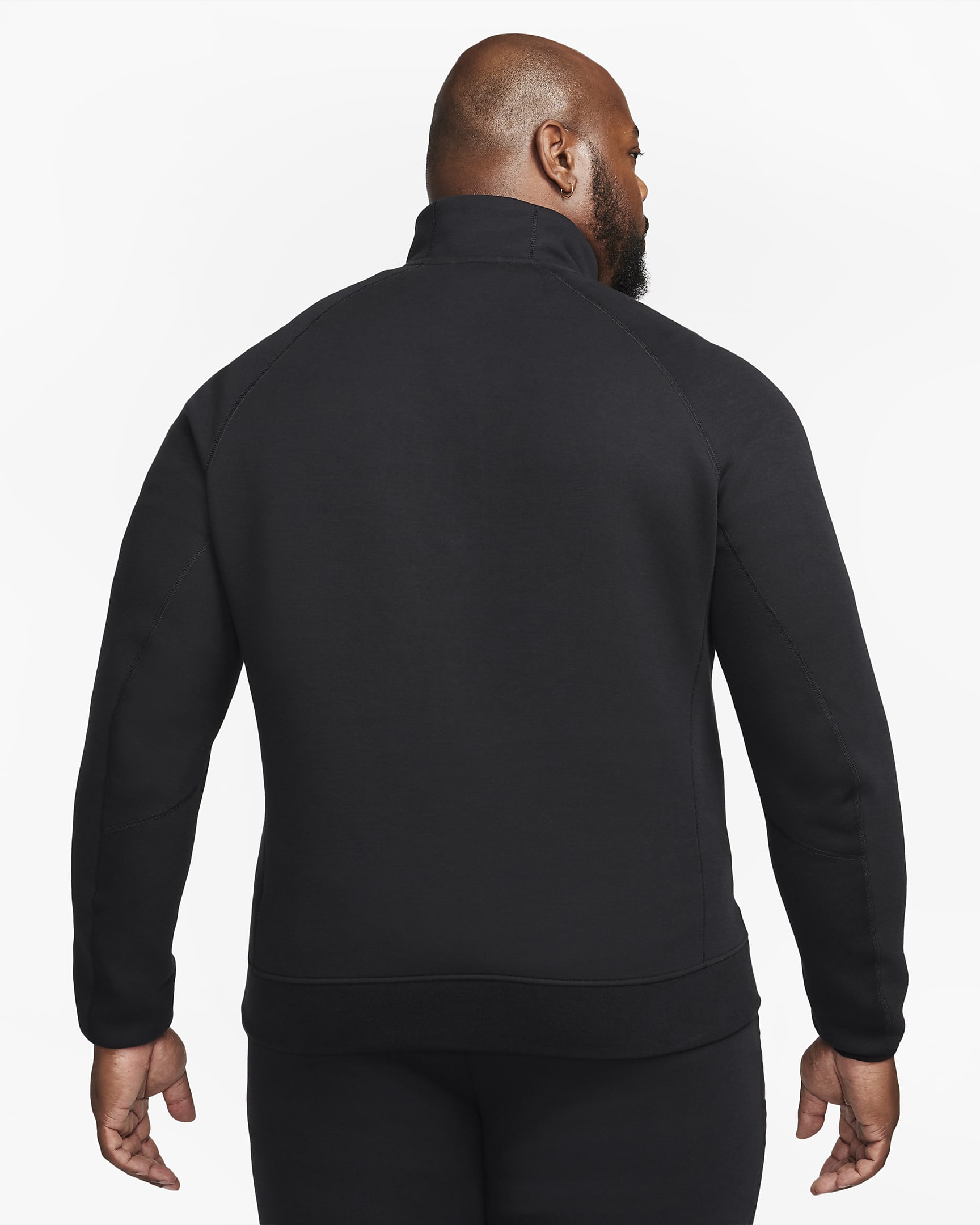 Sweat à demi-zip Nike Sportswear Tech Fleece pour homme - Noir/Noir