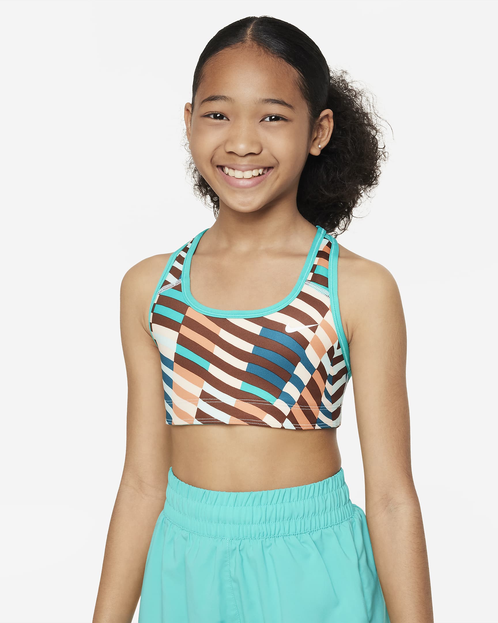 Nike Swoosh Older Kids' (Girls') Reversible Sports Bra. Nike SG