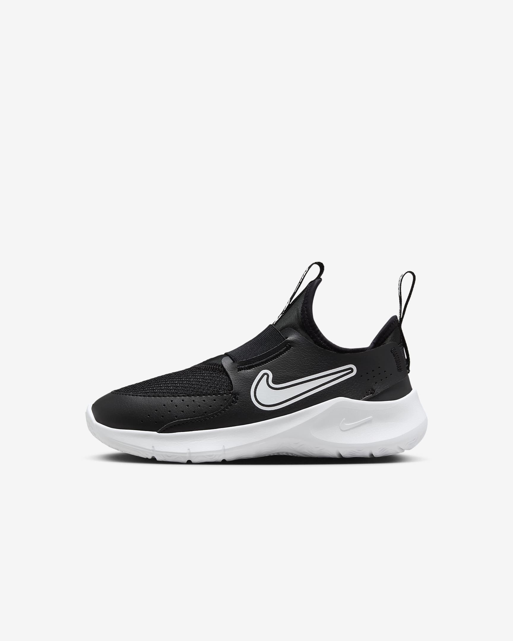 Nike Flex Runner 3-sko til mindre børn - sort/hvid