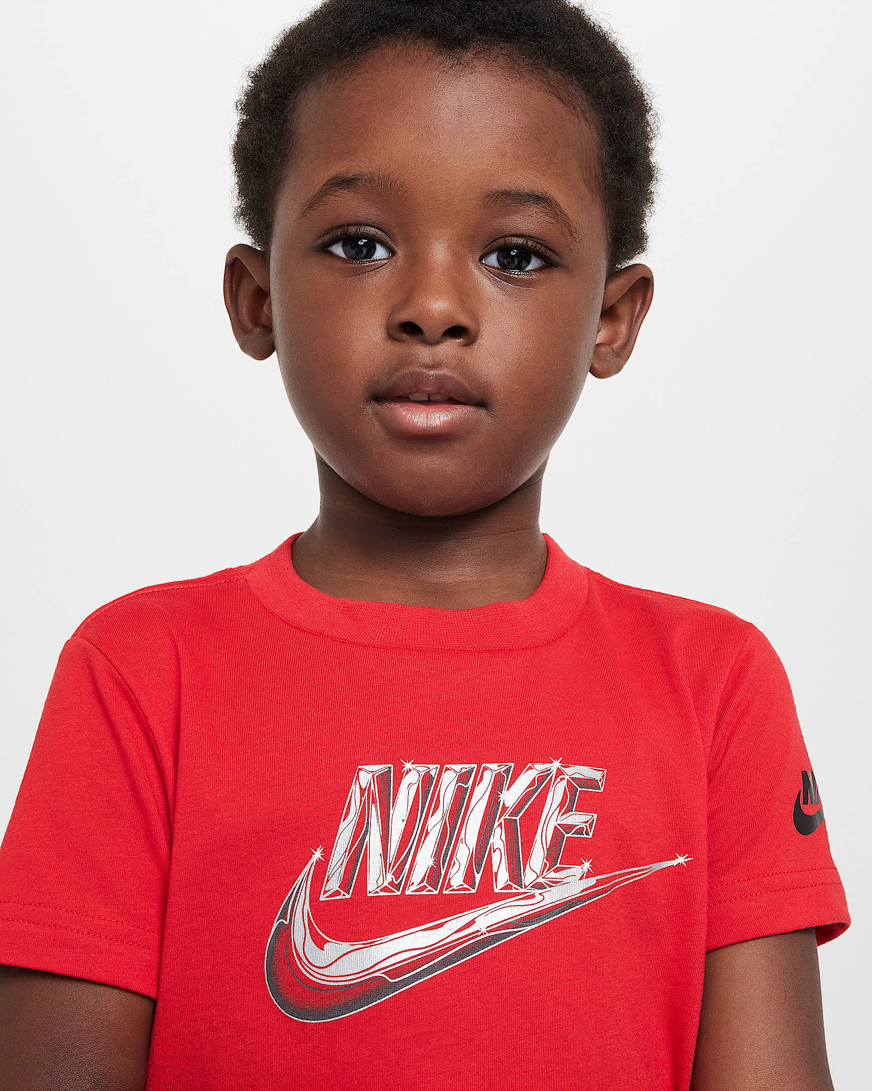 Playera metalizada Futura infantil Nike  - Rojo universitario