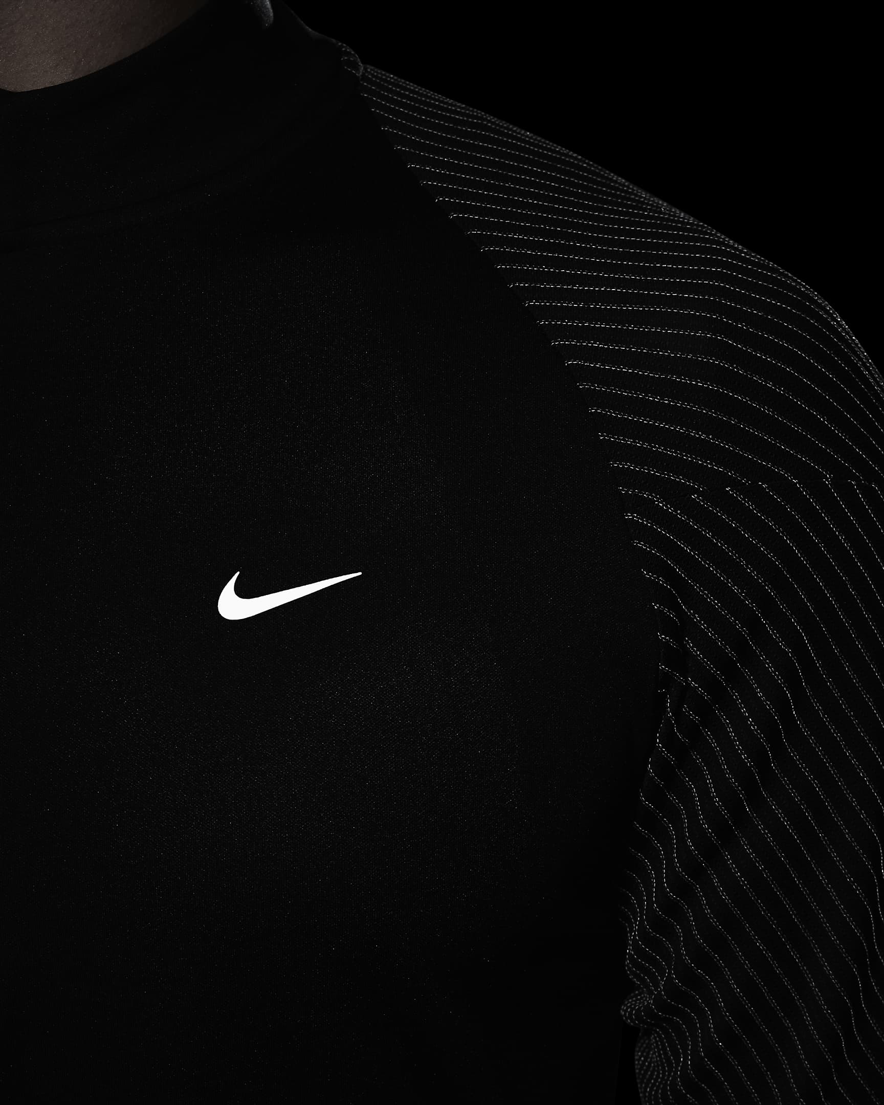 Maglia da running con zip a metà lunghezza Dri-FIT Nike Running Division – Uomo - Nero