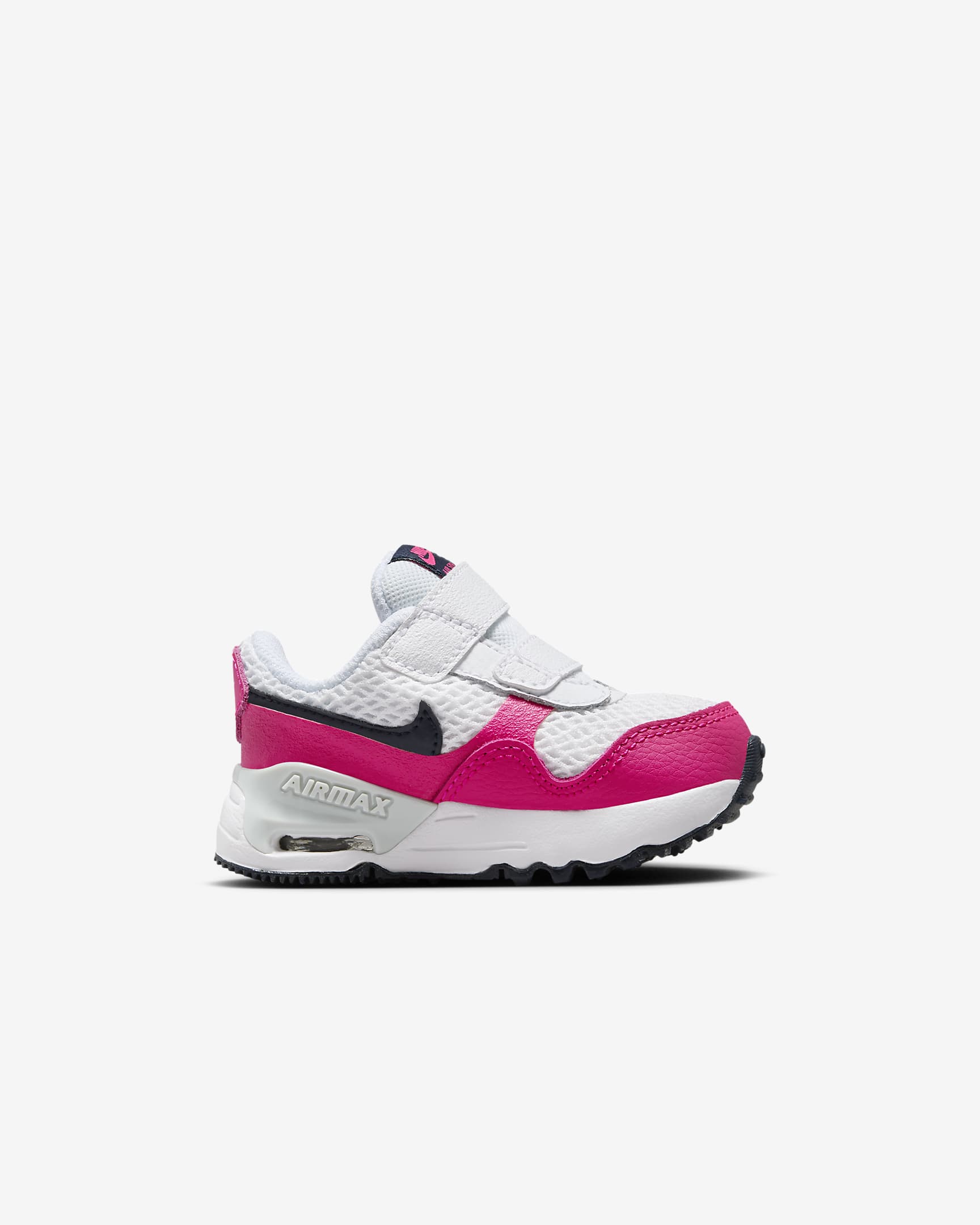 Nike Air Max SYSTM Baby/Toddler Shoes - White/Fierce Pink/Pure Platinum/Obsidian