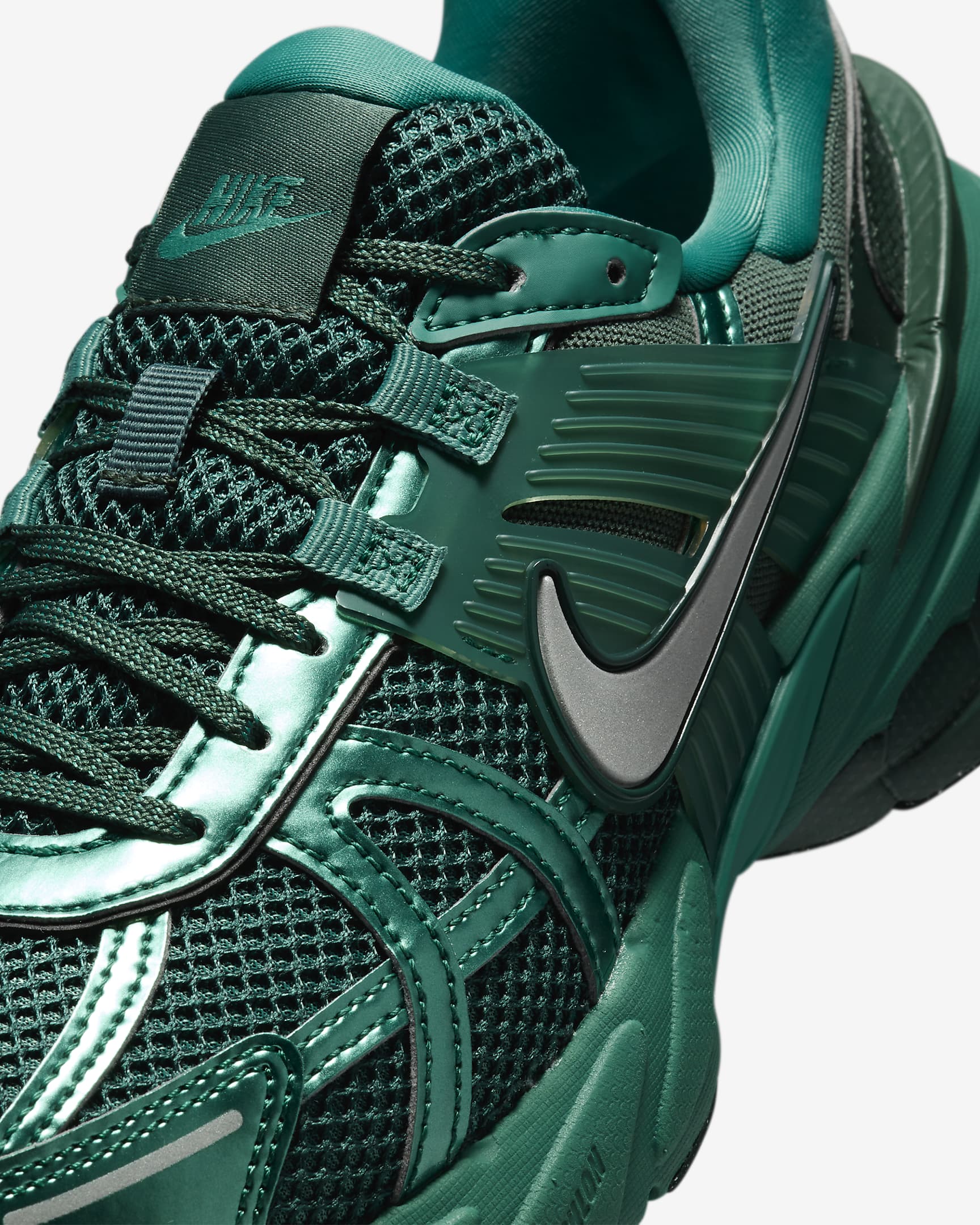 Nike V2K Run Shoes - Bicoastal/Vintage Green/Metallic Silver